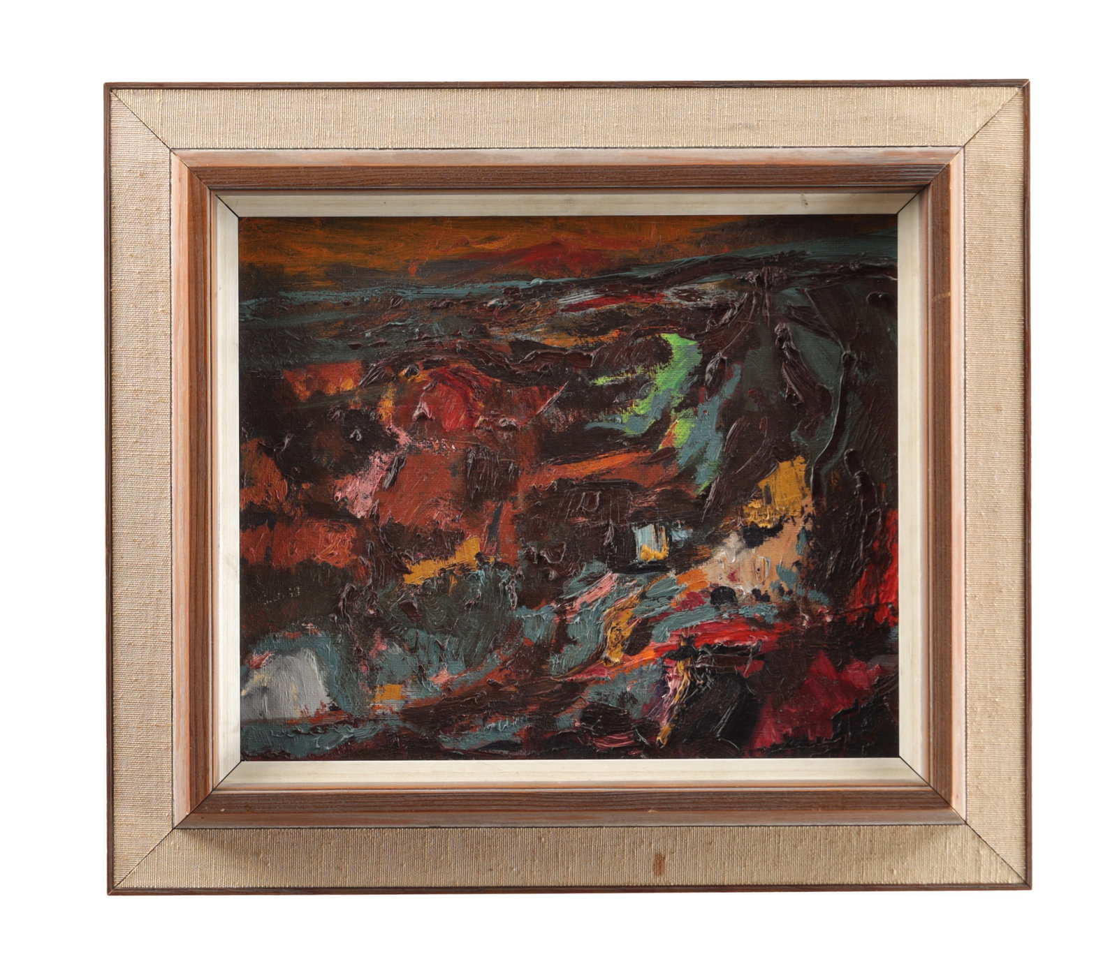 DAVID BARKER A MID 20TH CENTURY OIL ON BOARD TITLED 'WARM EVENING' (1 of 4)