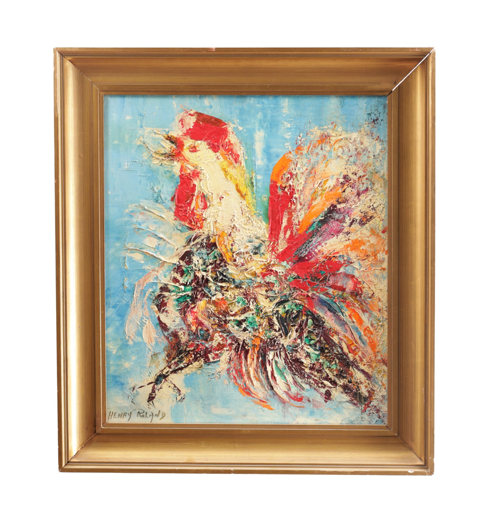 HENRY ROLAND (1919-2000) AN ABSTRACT OIL ON CANVAS (1 of 13)