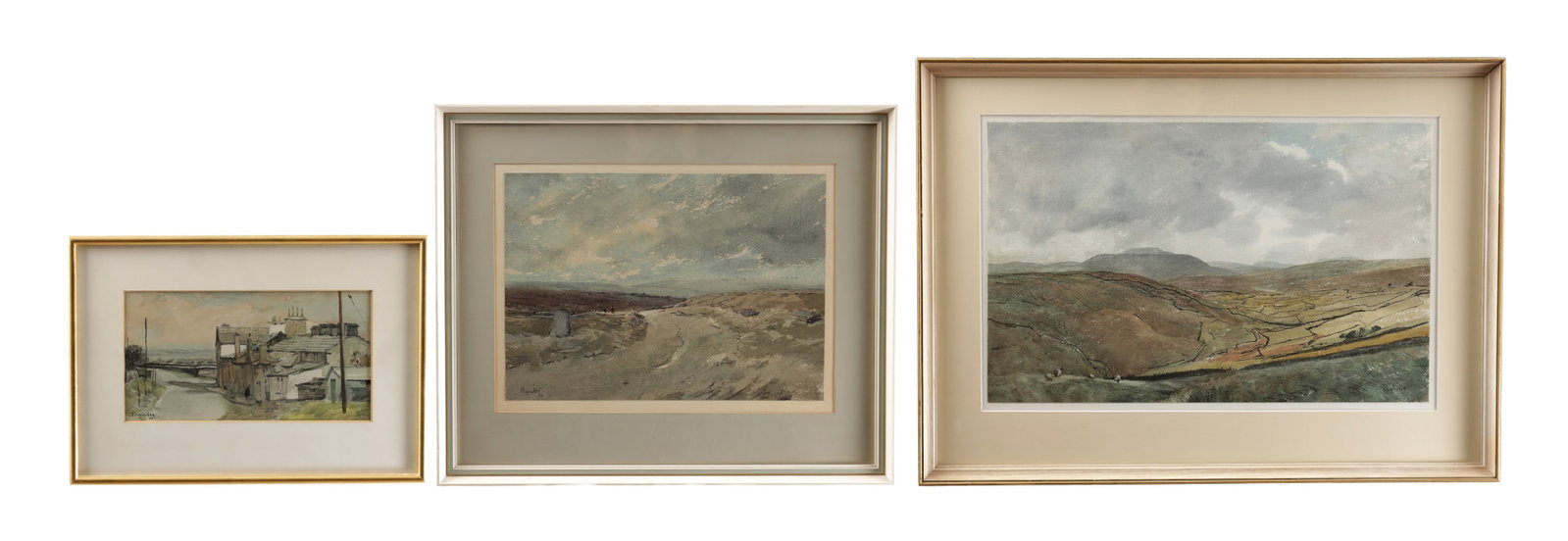 JOSEPH PIGHILLS (BRITISH 1902-1984) A COLLECTION OF THREE 20TH CENTURY WATERCOLOURS (1 of 9)