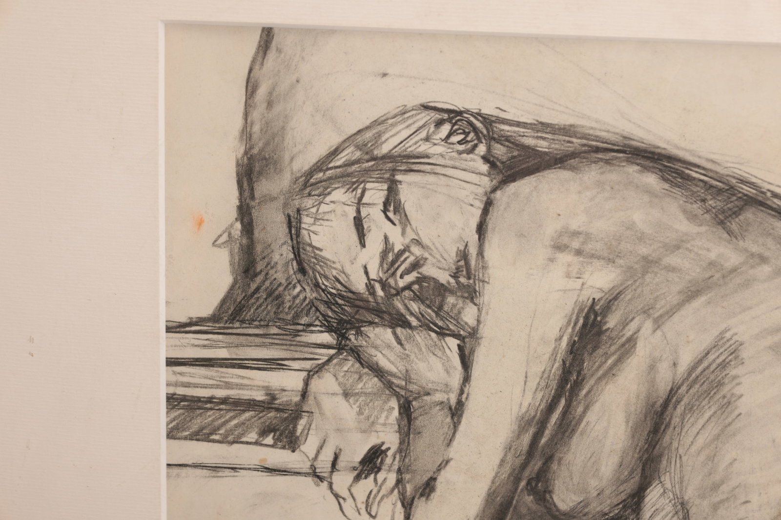 TWO CHARCOAL FIGURE STUDIES - 3