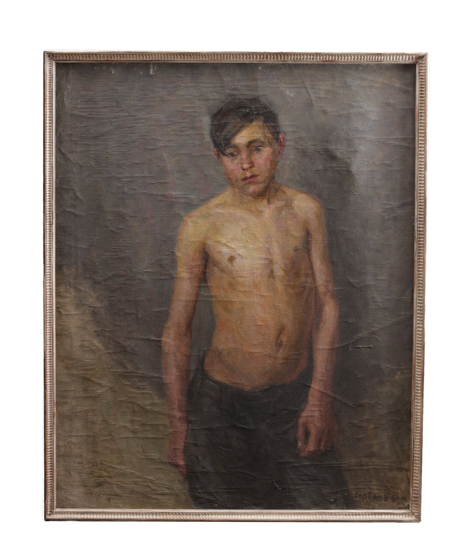 ROSTISLAV GAVRILOVICH GORELOV (RUSSIAN 1916-2004) AN OIL ON CANVAS TITLED 'YOUTH' DATED 1949 (1 of 10)