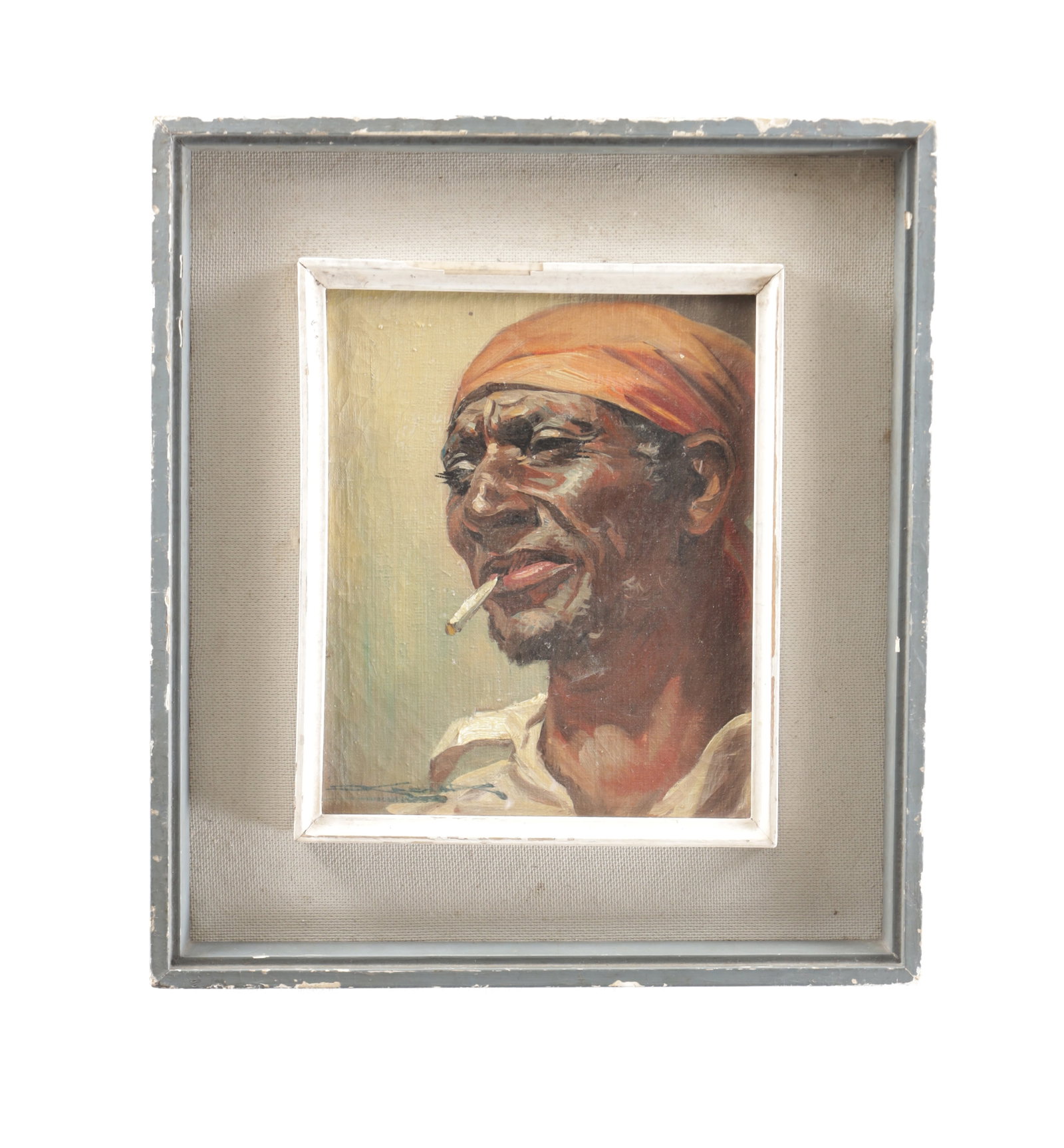 KAROL KOSSAK AN OIL ON CANVAS HEAD STUDY (1 of 8)