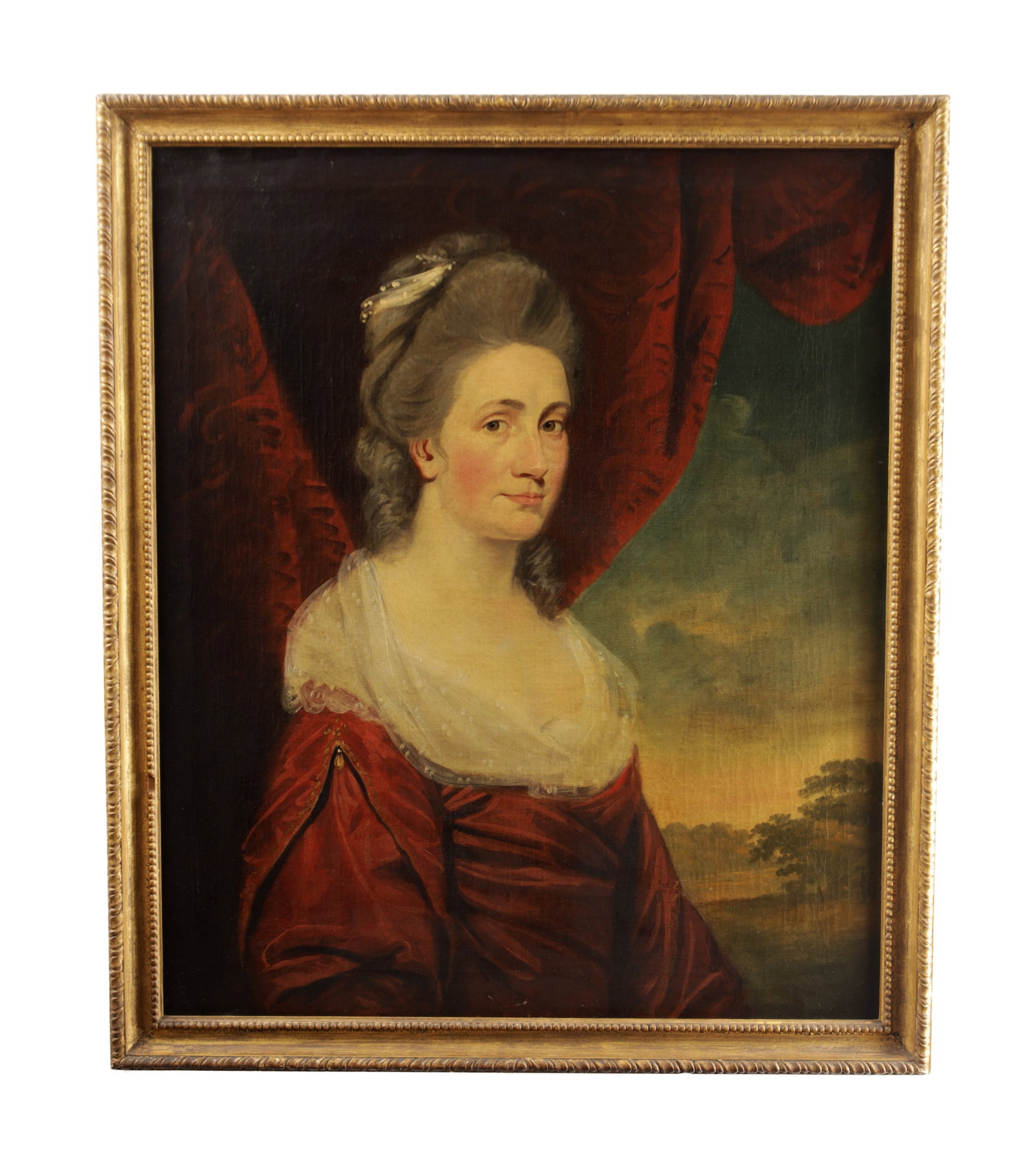 CIRCLE OF NATHANIEL DANCE HOLLAND ENGLISH 1735-1811 AN 18TH CENTURY OIL ON CANVAS PORTRAIT OF A LADY (1 of 5)
