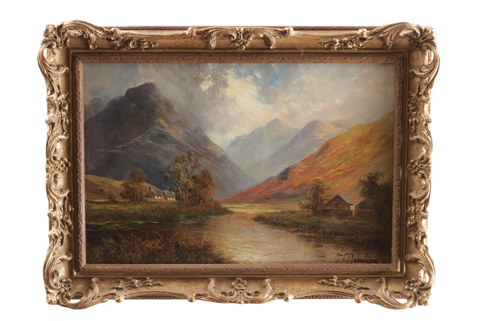FRANCIS E. JAMIESON, A BRITISH OIL ON CANVAS SCOTTISH HIGHLAND LANDSCAPE (1 of 5)