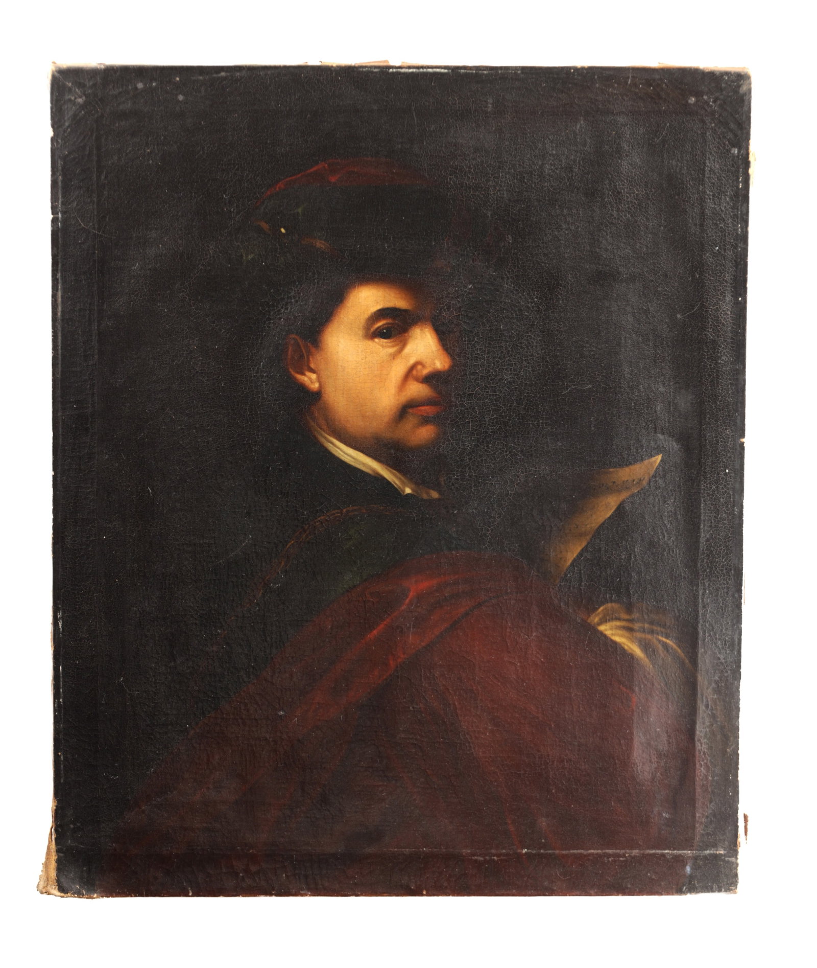 A 17TH CENTURY OIL ON CANVAS PORTRAIT OF A GENTLEMAN (1 of 5)