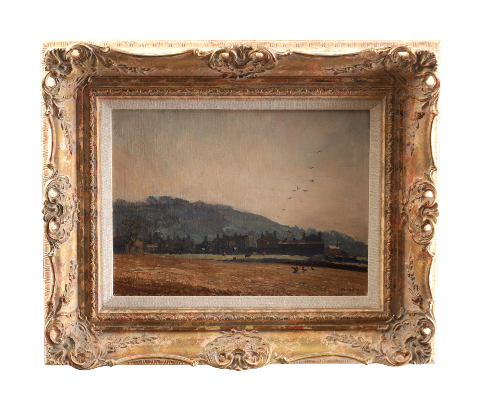 FRED STEAD (1863-1940) A LATE 19TH / EARLY 20TH CENTURY OIL ON BOARD LANDSCAPE "MICKLETHWAITE, NR. (1 of 5)