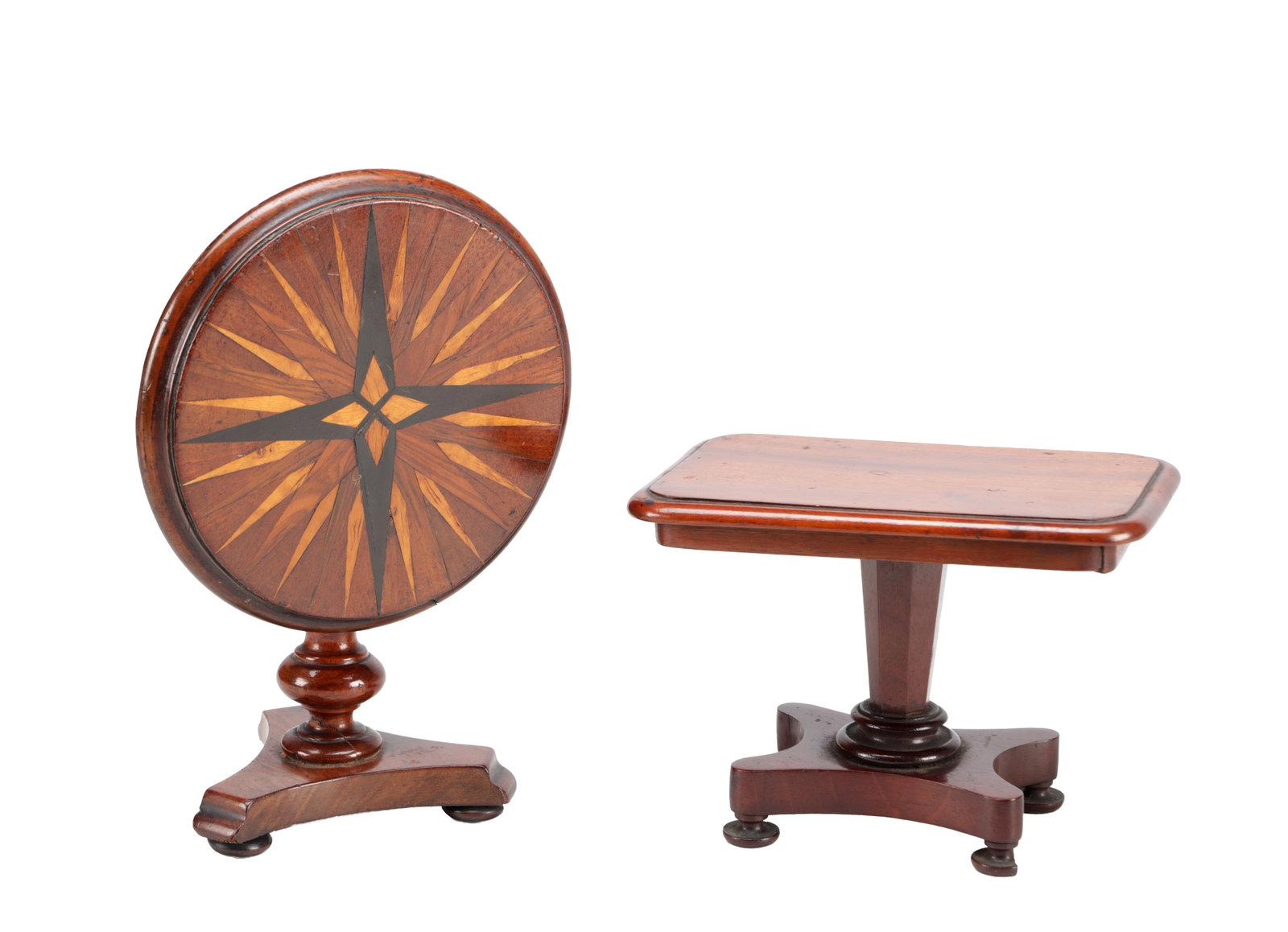 TWO 19TH CENTURY MINIATURE MAHOGANY TABLES (1 of 7)
