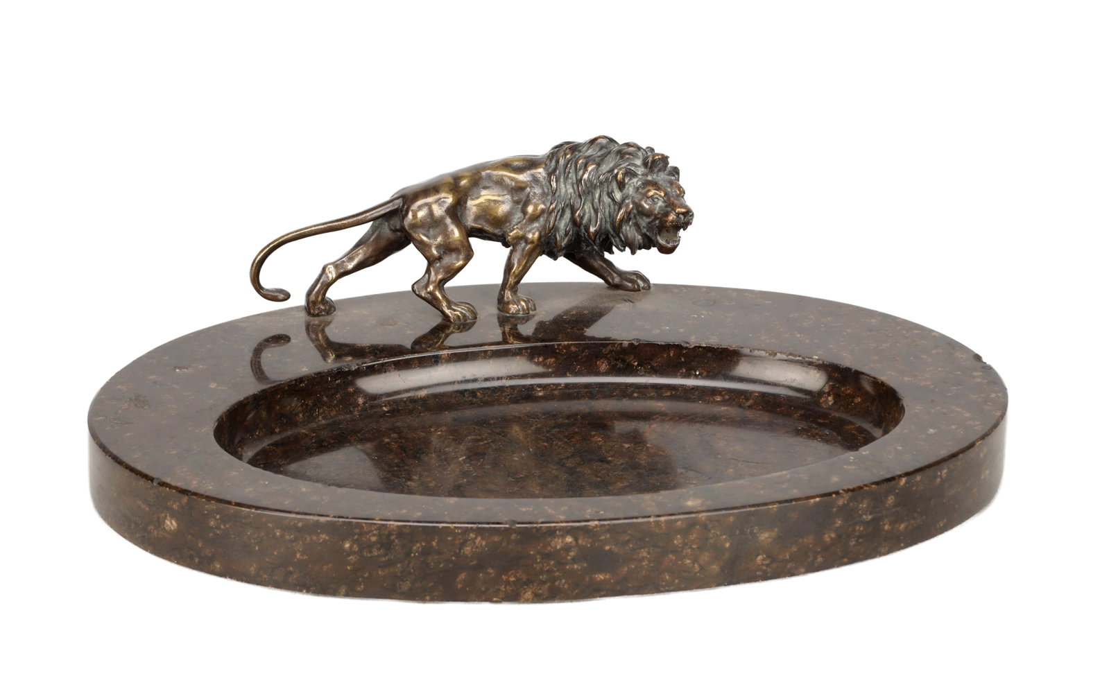 AN EARLY 20TH CENTURY FRENCH MARBLE AND BRONZE DESK TIDY (1 of 7)