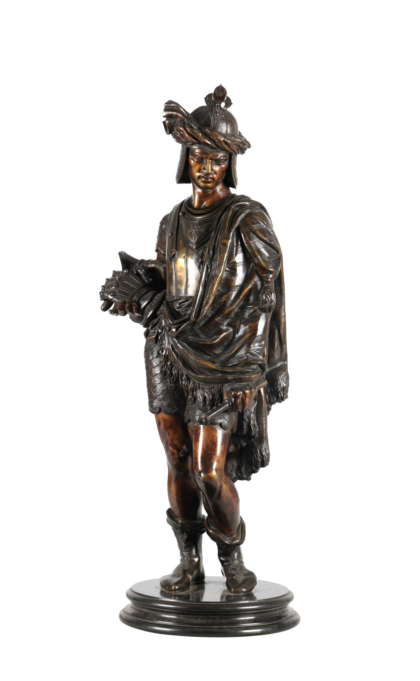 A 19TH CENTURY BRONZE OF SALADIN: A 19TH CENTURY BRONZE OF SALADIN (Height 57cm )