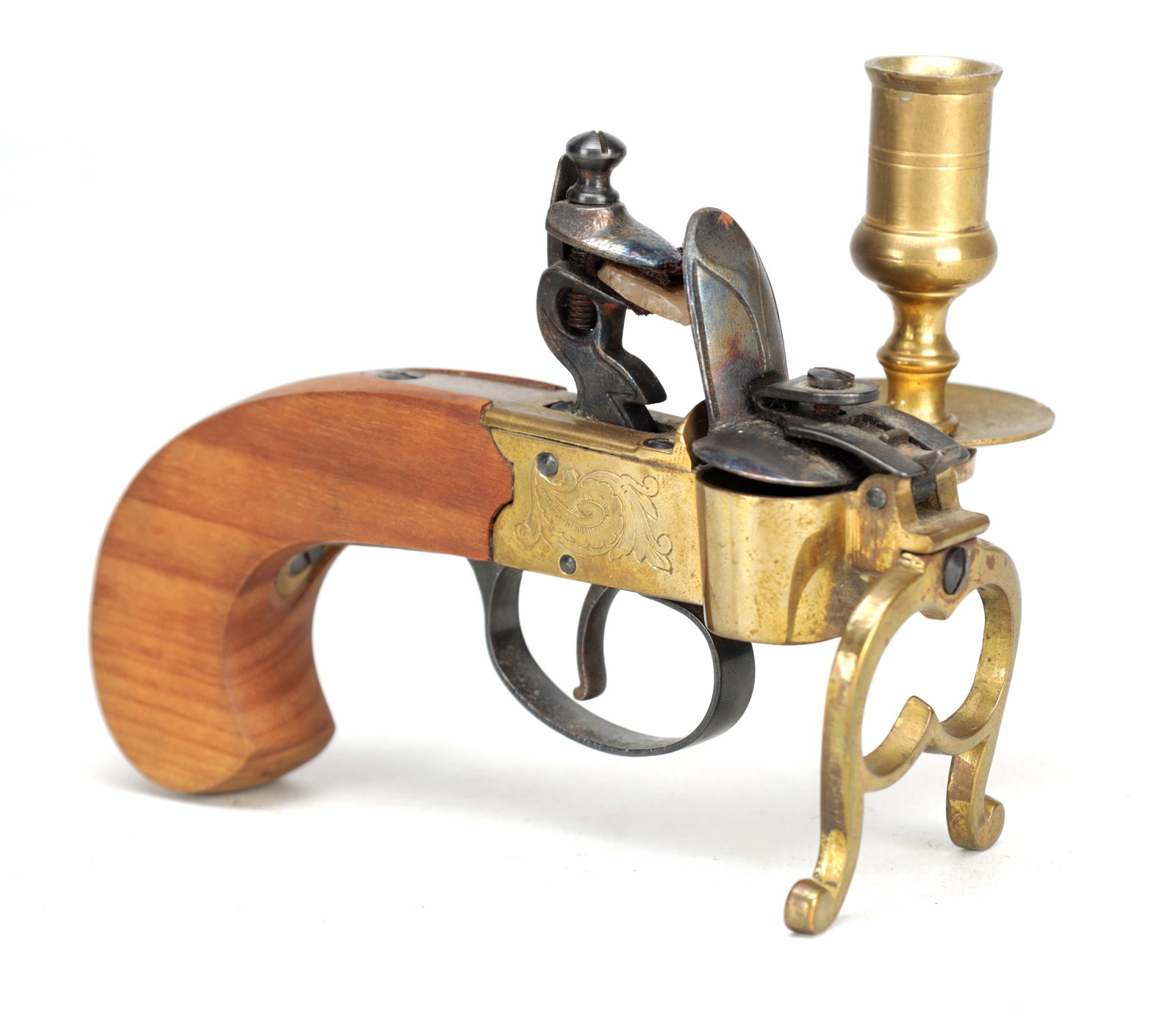 A FLINTLOCK TINDER LIGHTER (1 of 5)