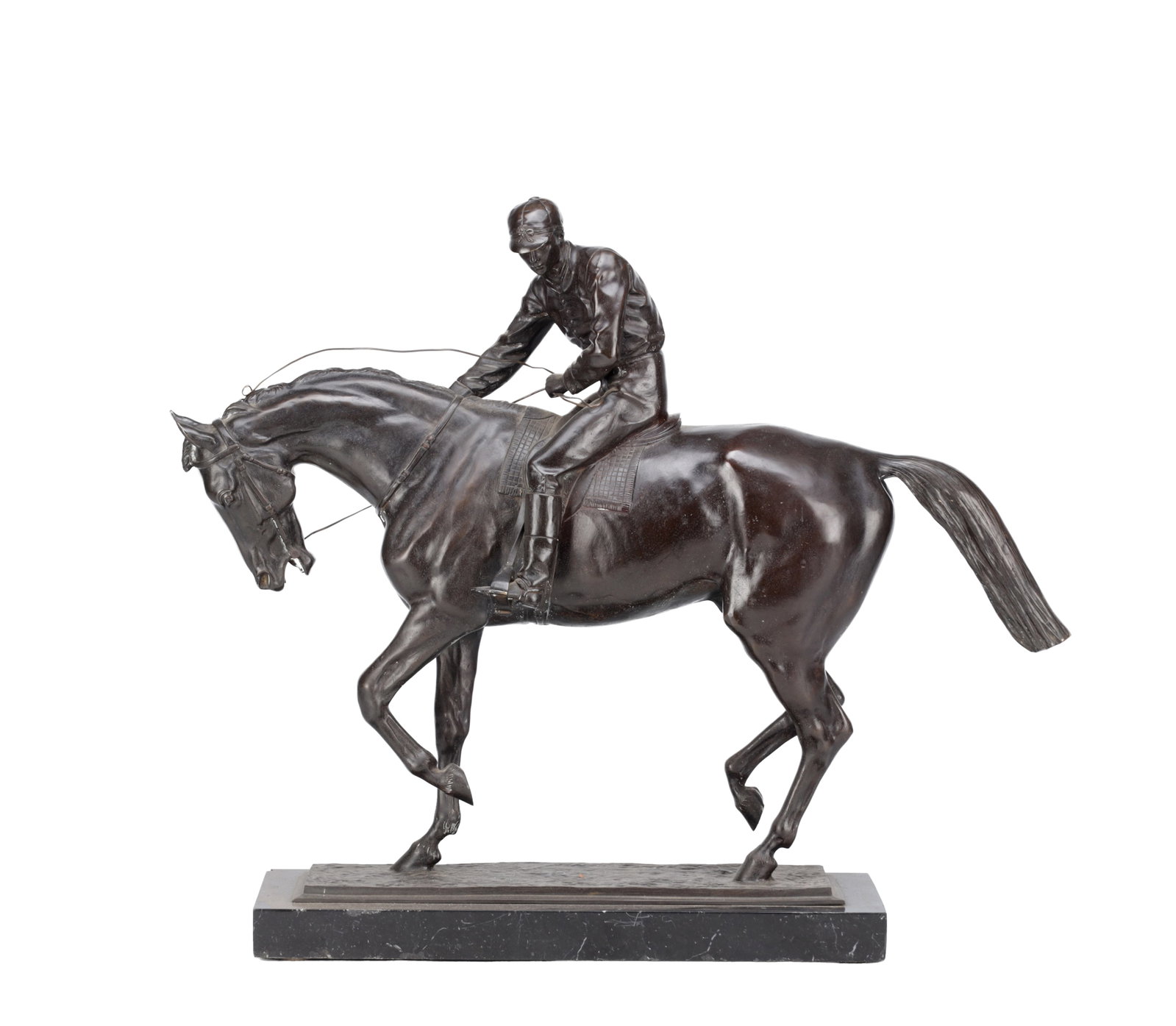 AFTER ISIDORE JULES BONHEUR A LATE 19TH CENTURY FRENCH PATINATED BRONZE EQUESTRIAN GROUP LE GRAND (1 of 12)