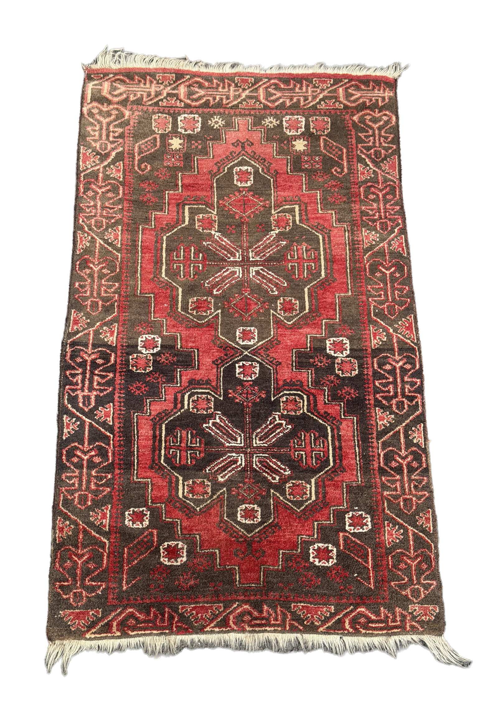 A PERSIAN WOOL CARPET - 8