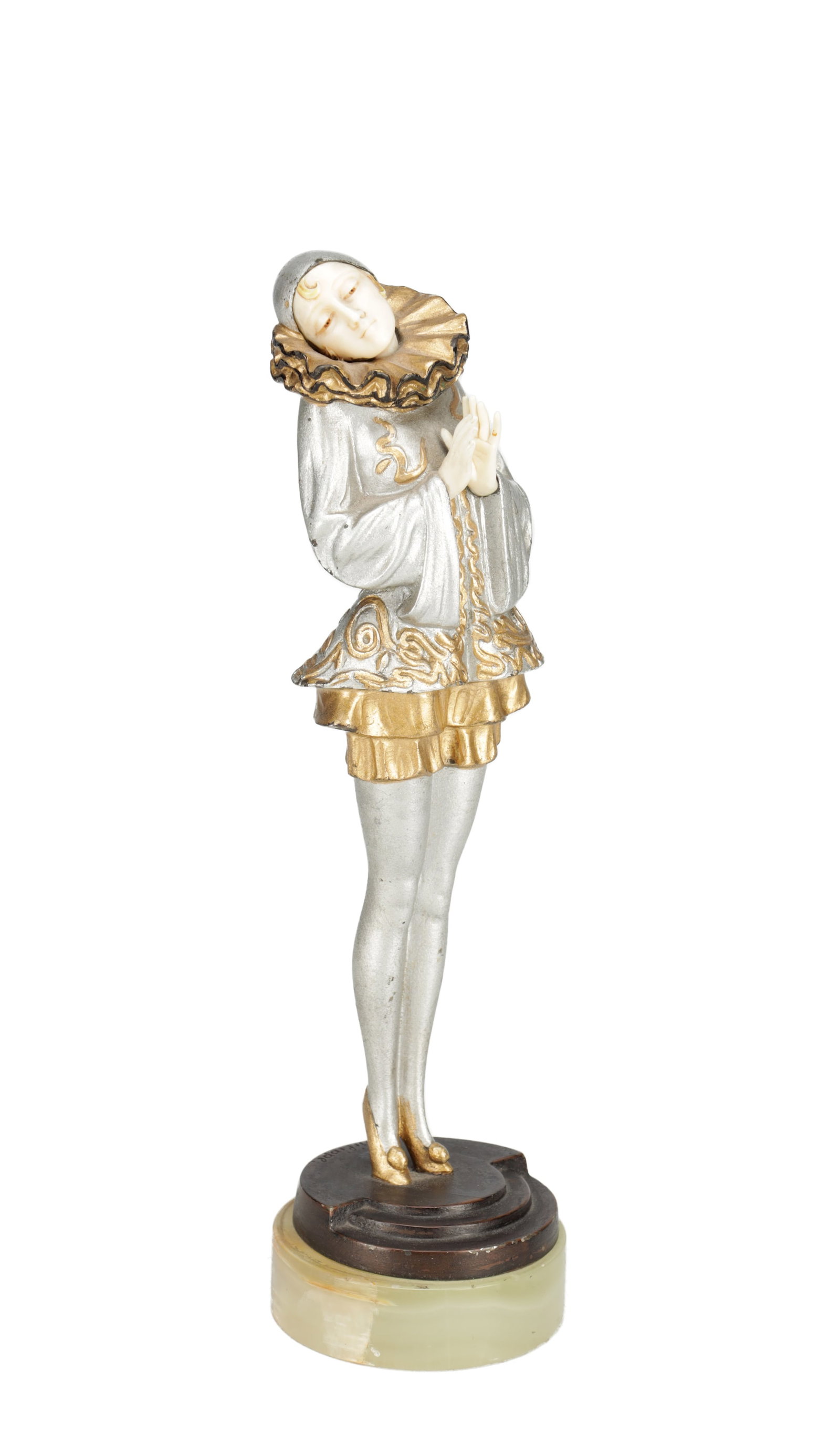 PAUL PHILIPPE AN ART DECO COLD PAINTED BRONZE AND IVORY FIGURE ON ONYX BASE (1 of 19)