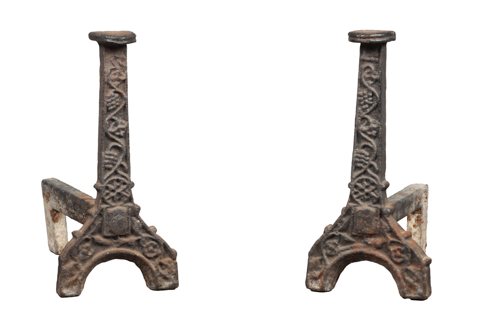 A PAIR OF 16TH CENTURY FIREDOGS (1 of 10)