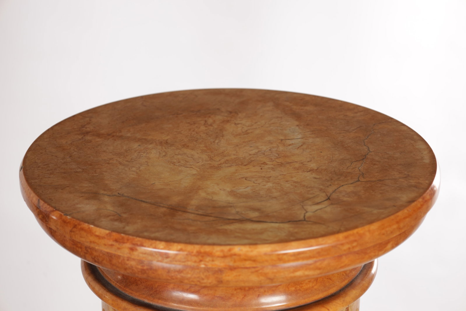 A LARGE SIENNA MARBLE COLUMN - 5