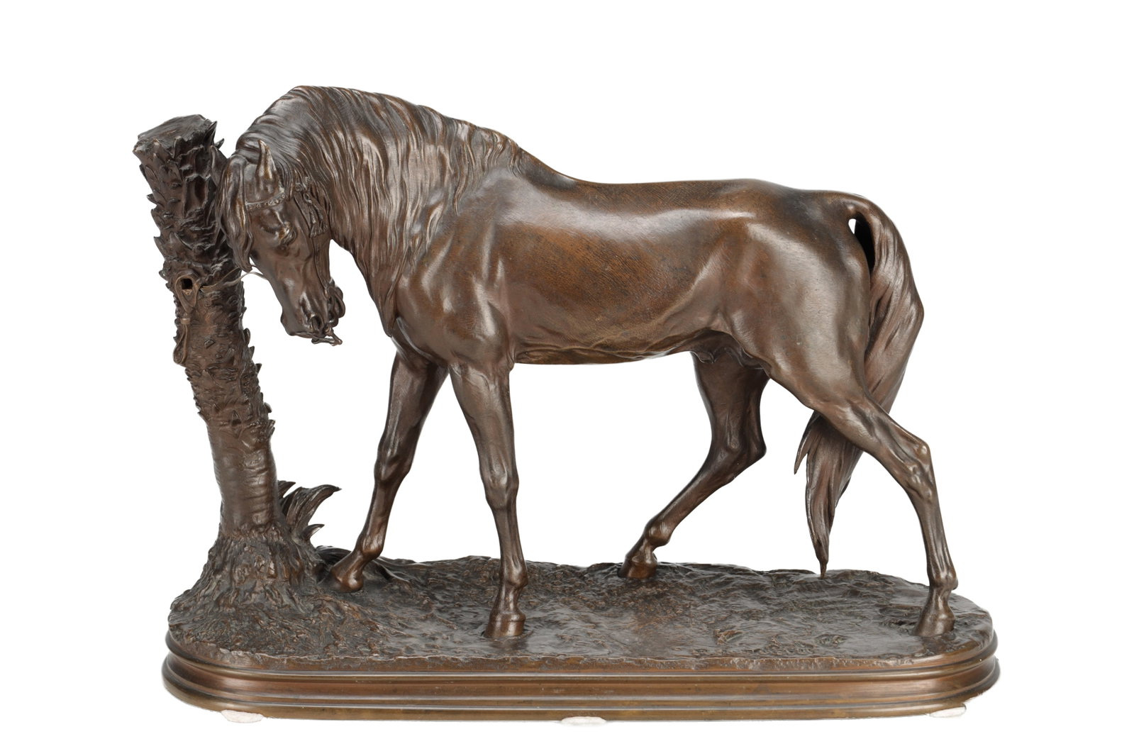 PIERRE-JULES MENE A 19TH CENTURY FRENCH PATINATED BRONZE MODEL OF A HORSE (1 of 7)