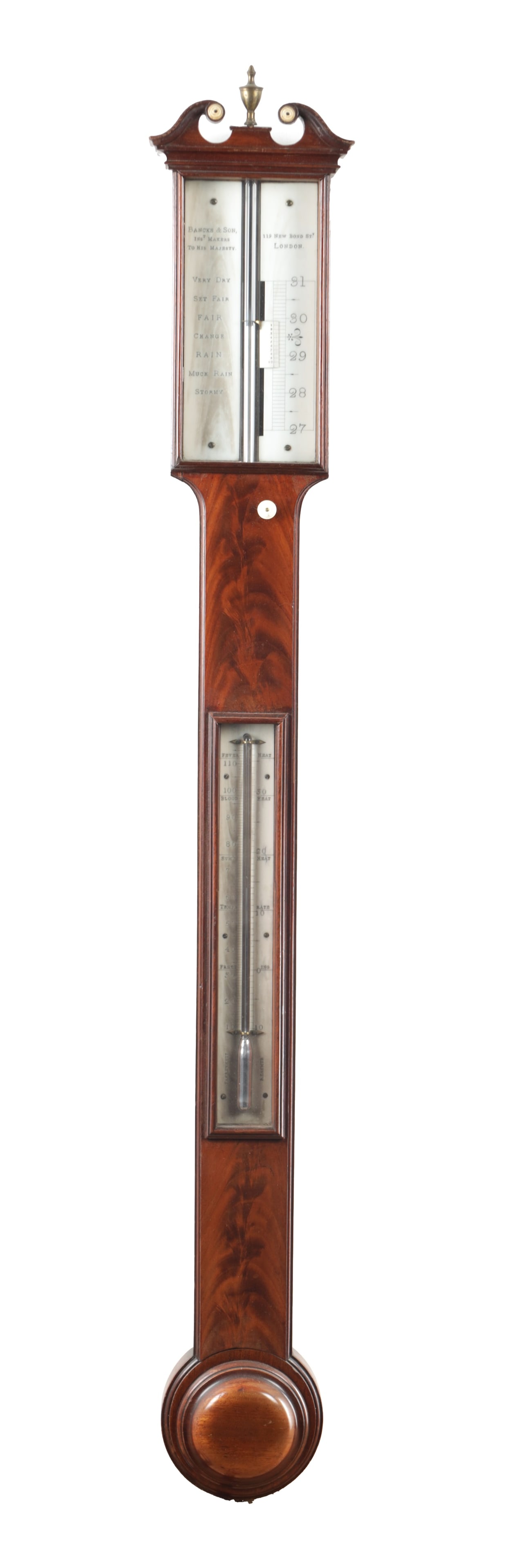 BANCKS & SON, MAKERS TO HIS MAJESTY, 119 NEW BOND STREET, LONDON. A GEORGE IV FIGURED MAHOGANY (1 of 4)