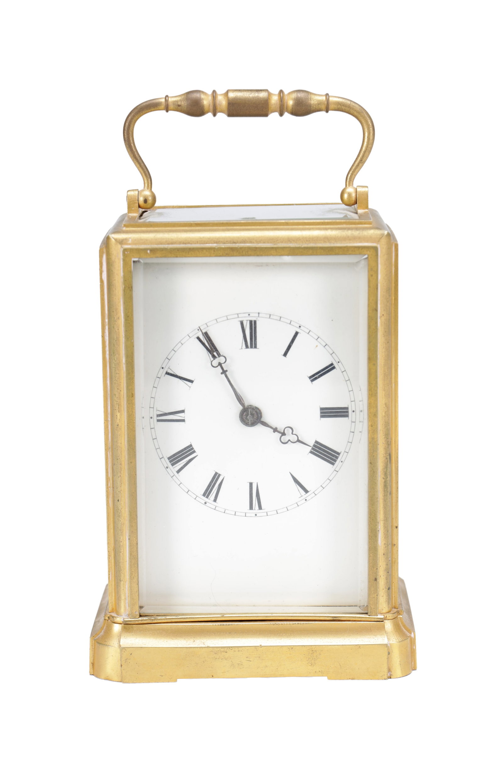 JAPY FRERES. A LATE 19TH CENTURY FRENCH GILT BRASS ONE-PIECE CASE REPEATING CARRIAGE CLOCK (1 of 8)