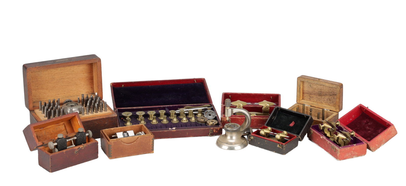 A COLLECTION OF CASED WATCHMAKERS' TOOLS (1 of 9)