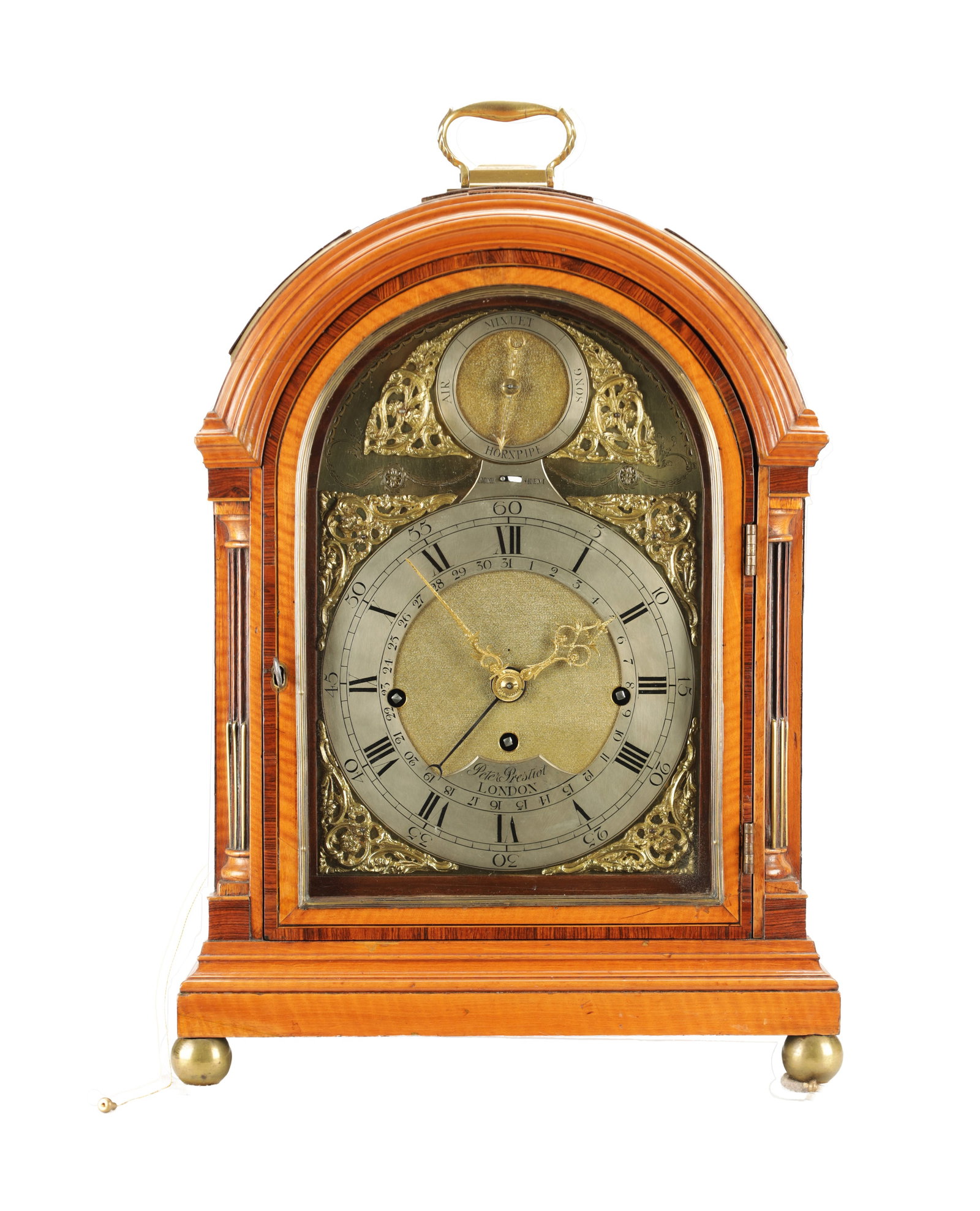 PETER PRESTIOT, LONDON AN IMPRESSIVE GEORGE III FIGURED SATINWOOD AND ROSEWOOD CROSS-BANDED MUSICAL (1 of 9)