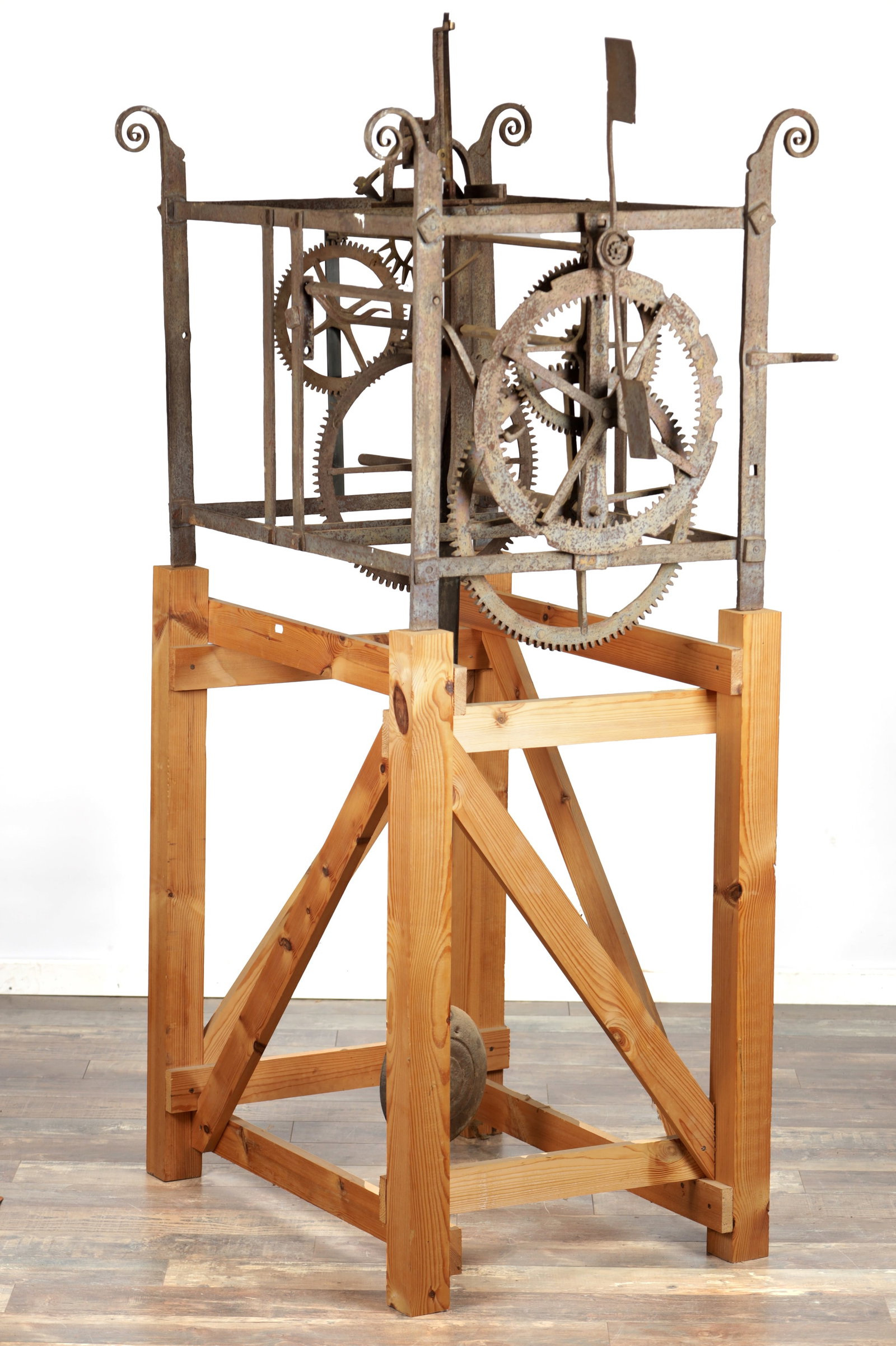 A LARGE 18TH CENTURY STRIKING TURRET CLOCK (1 of 14)