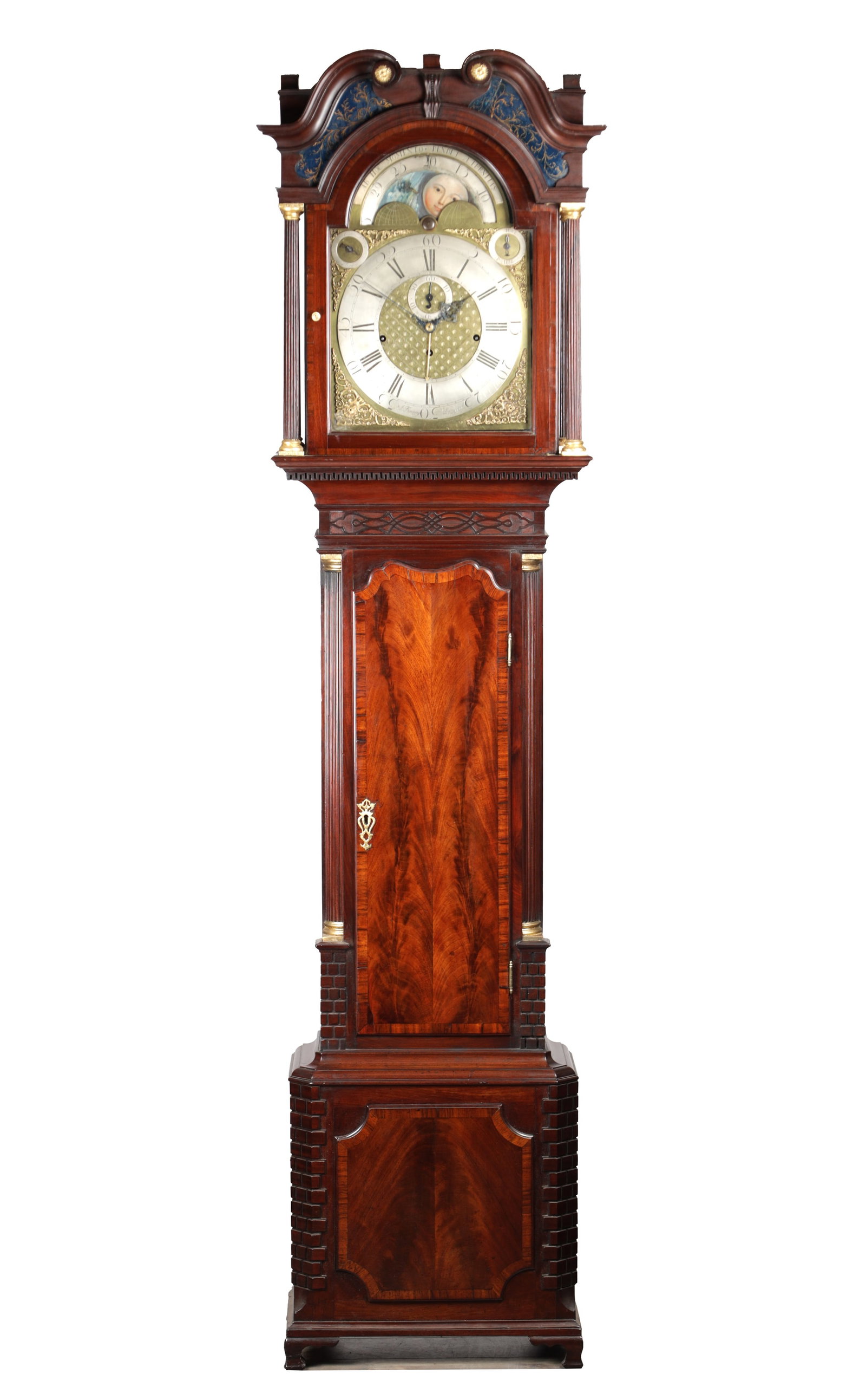 JOSEPH FINNEY, LIVERPOOL. A GEORGE III FIGURED MAHOGANY MUSICAL LONGCASE CLOCK (1 of 14)