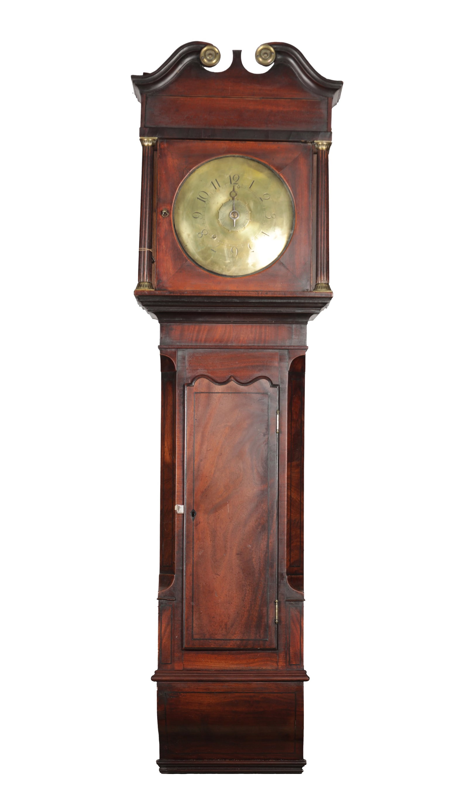 A LATE GEORGE III WEIGHT DRIVEN NORWICH STYLE WALL CLOCK (1 of 5)