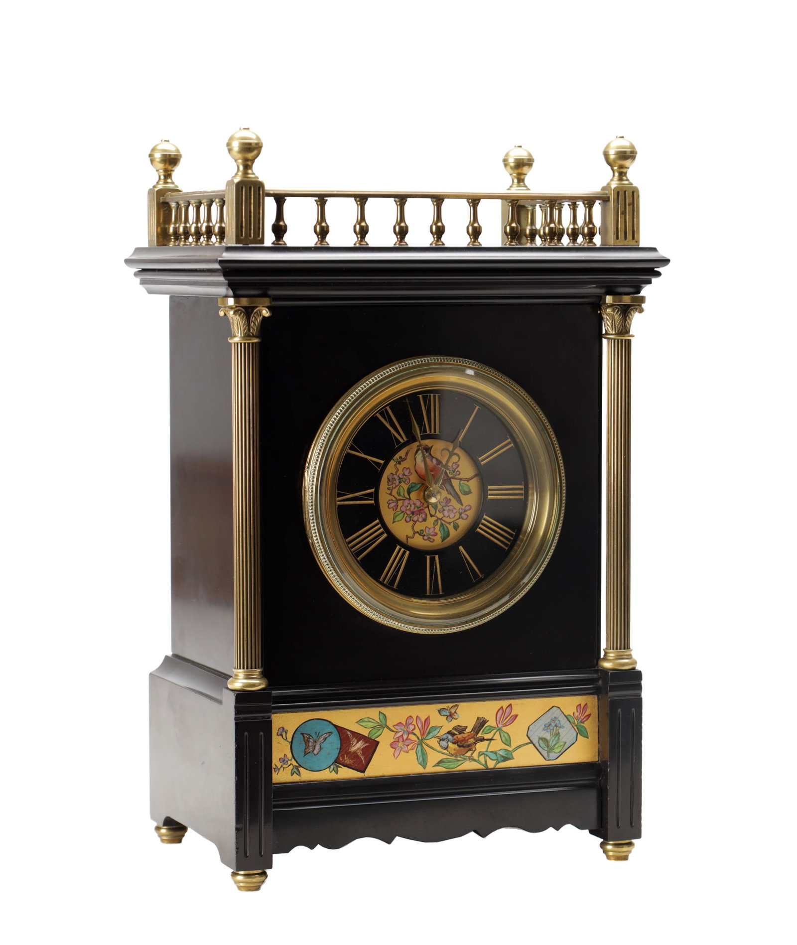 A LATE 19TH CENTURY AESTHETIC KEYLESS WOUND MARBLE MANTEL CLOCK (1 of 9)