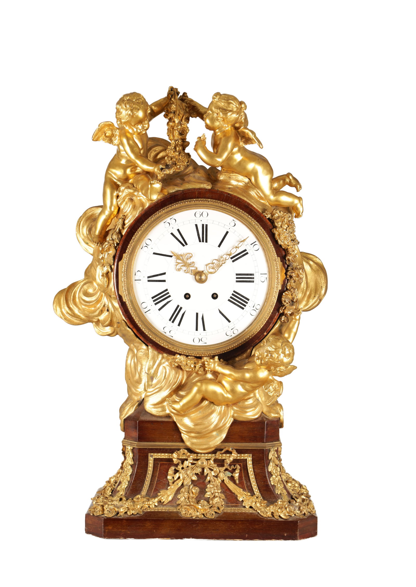 AN IMPRESSIVE 19TH CENTURY FRENCH MAHOGANY AND ORMOLU MOUNTED LIBRARY CLOCK (1 of 10)