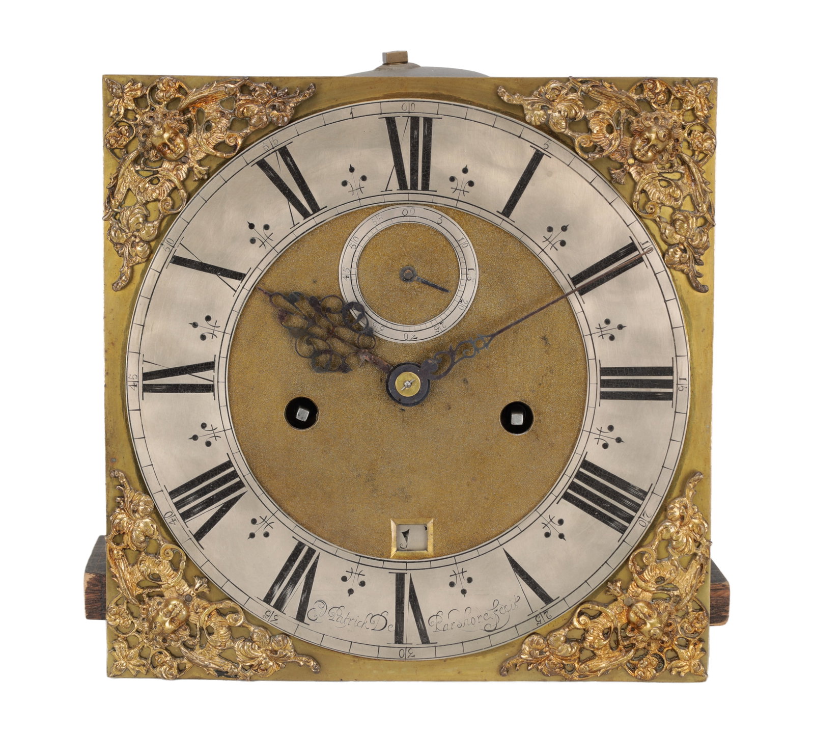 E. PATRICK, DE PARSHORE FECIT, A CHARLES II 10" LONGCASE CLOCK MOVEMENT (1 of 6)