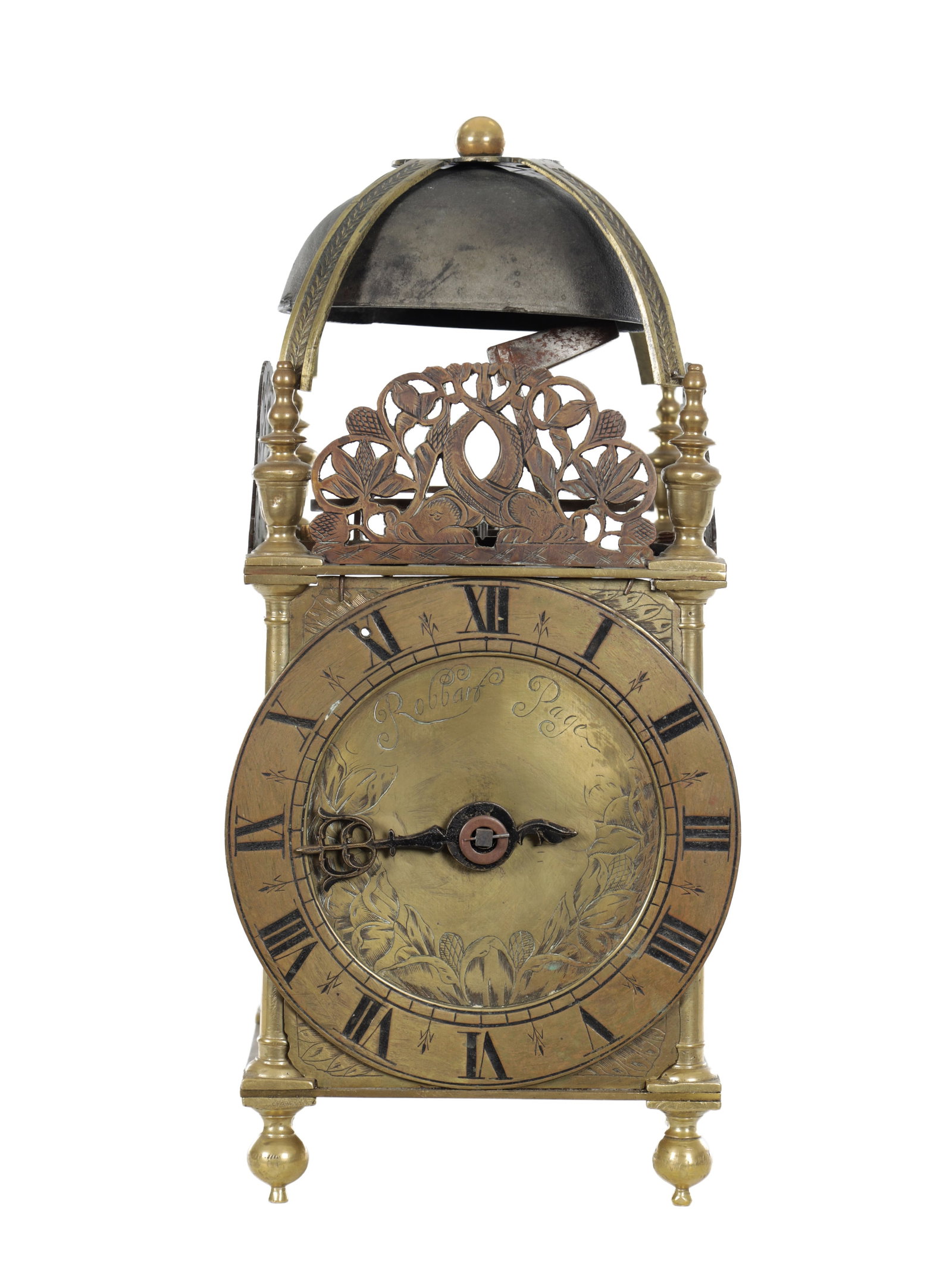 ROBBART PAGE A 17TH CENTURY ENGLISH LANTERN CLOCK WITH BALANCE WHEEL VERGE ESCAPEMENT (1 of 11)