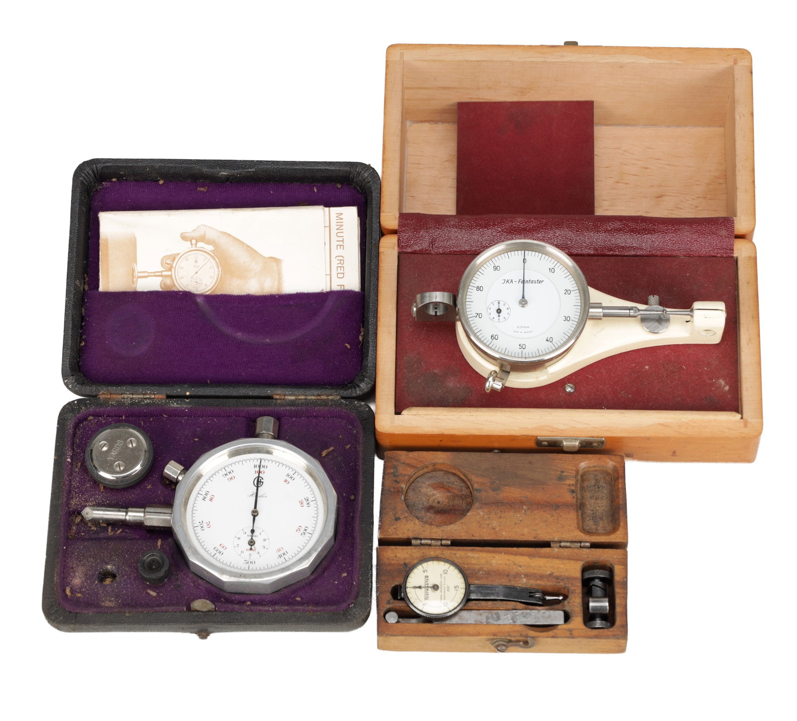 A COLLECTION OF THREE CASED PRECISION INSTRUMENTS (1 of 5)