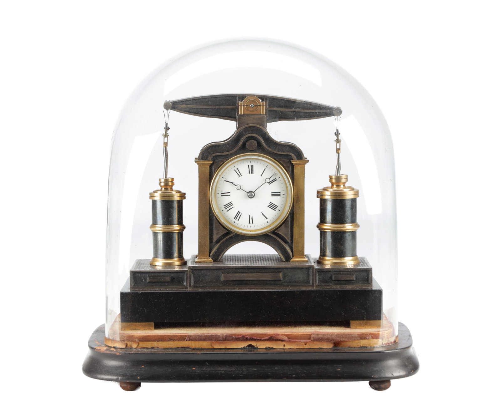 GUILMET, PARIS. A LATE 19TH CENTURY FRENCH BLACK AND GILT BRASS INDUSTRIAL BEAM ENGINE AUTOMATON (1 of 7)