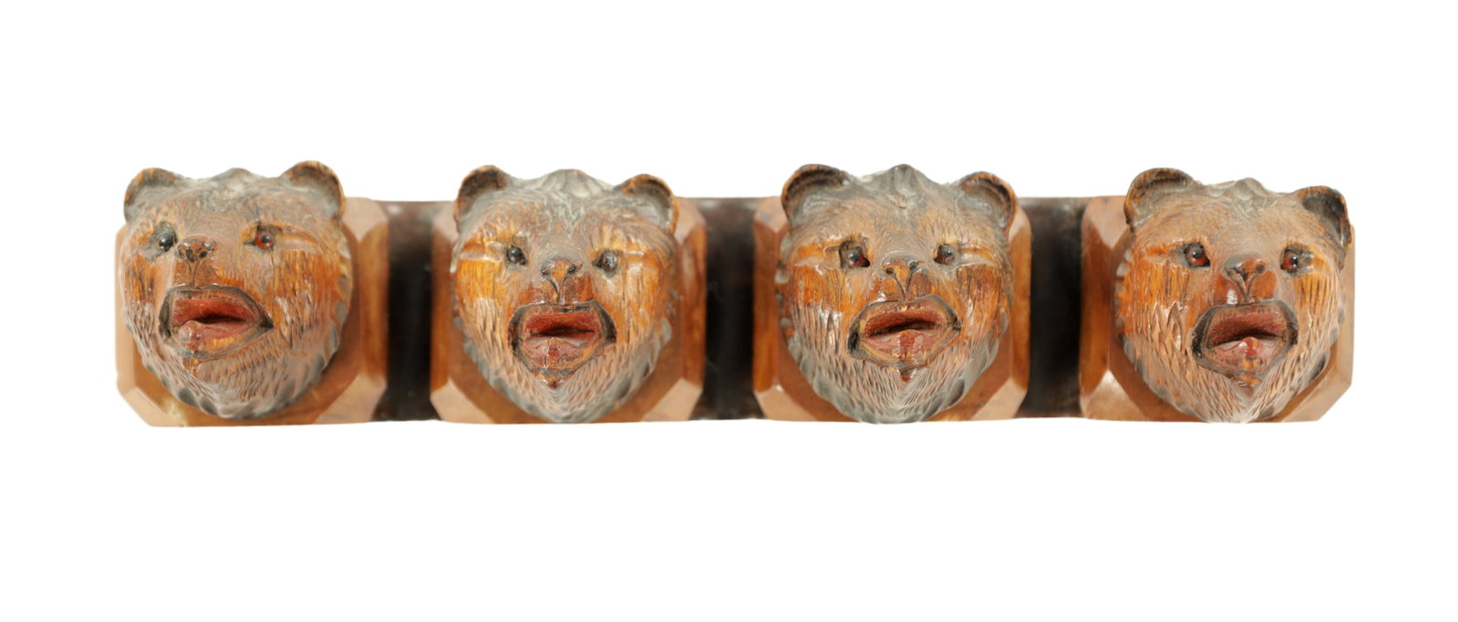 A 19TH CENTURY BLACK FOREST BEAR PIPE RACK (1 of 6)