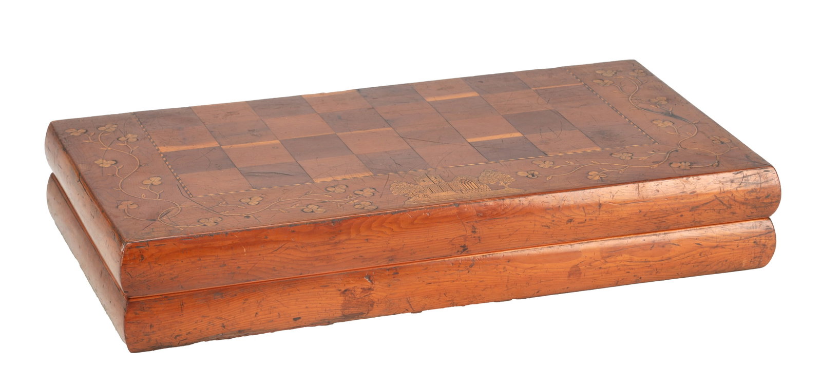 A 19TH CENTURY IRISH KILLARNEY WARE MARQUETRY GAMES COMPENDIUM (1 of 7)