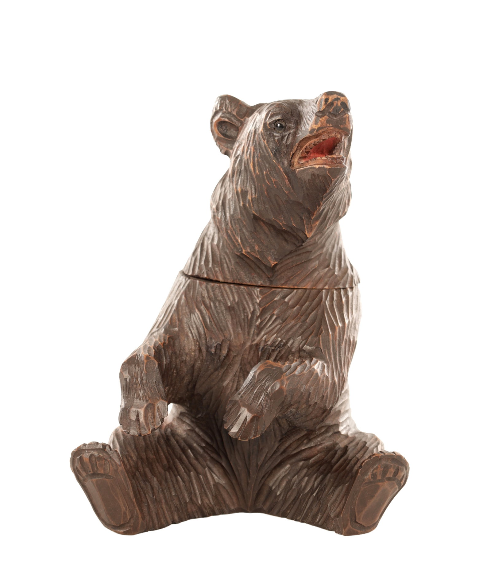 AN EARLY 20TH CENTURY BLACK FOREST TOBACCO JAR (1 of 8)