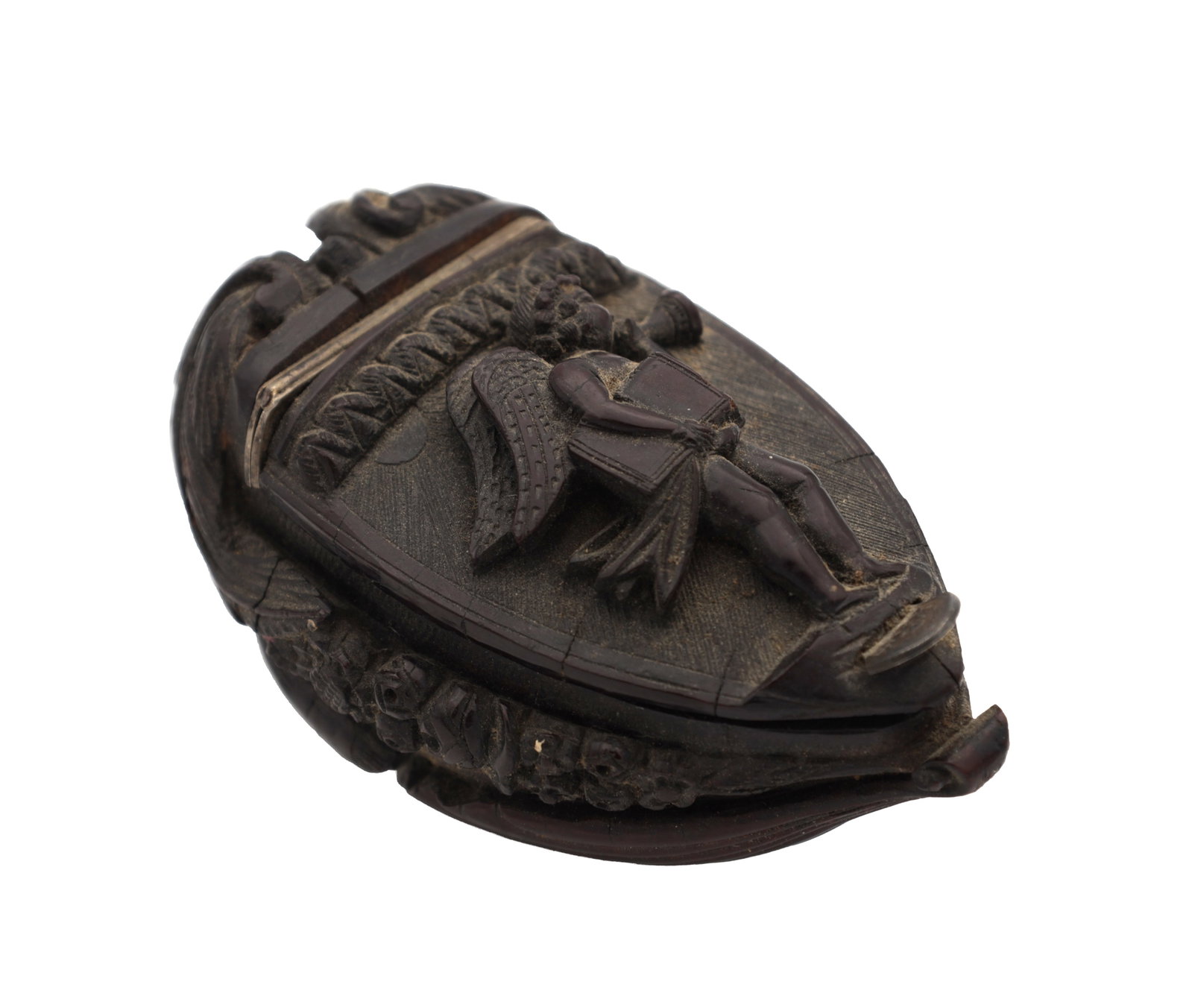 AN EARLY 19TH CENTURY COQUILLA NUT BUGBEAR SNUFF BOX (1 of 5)