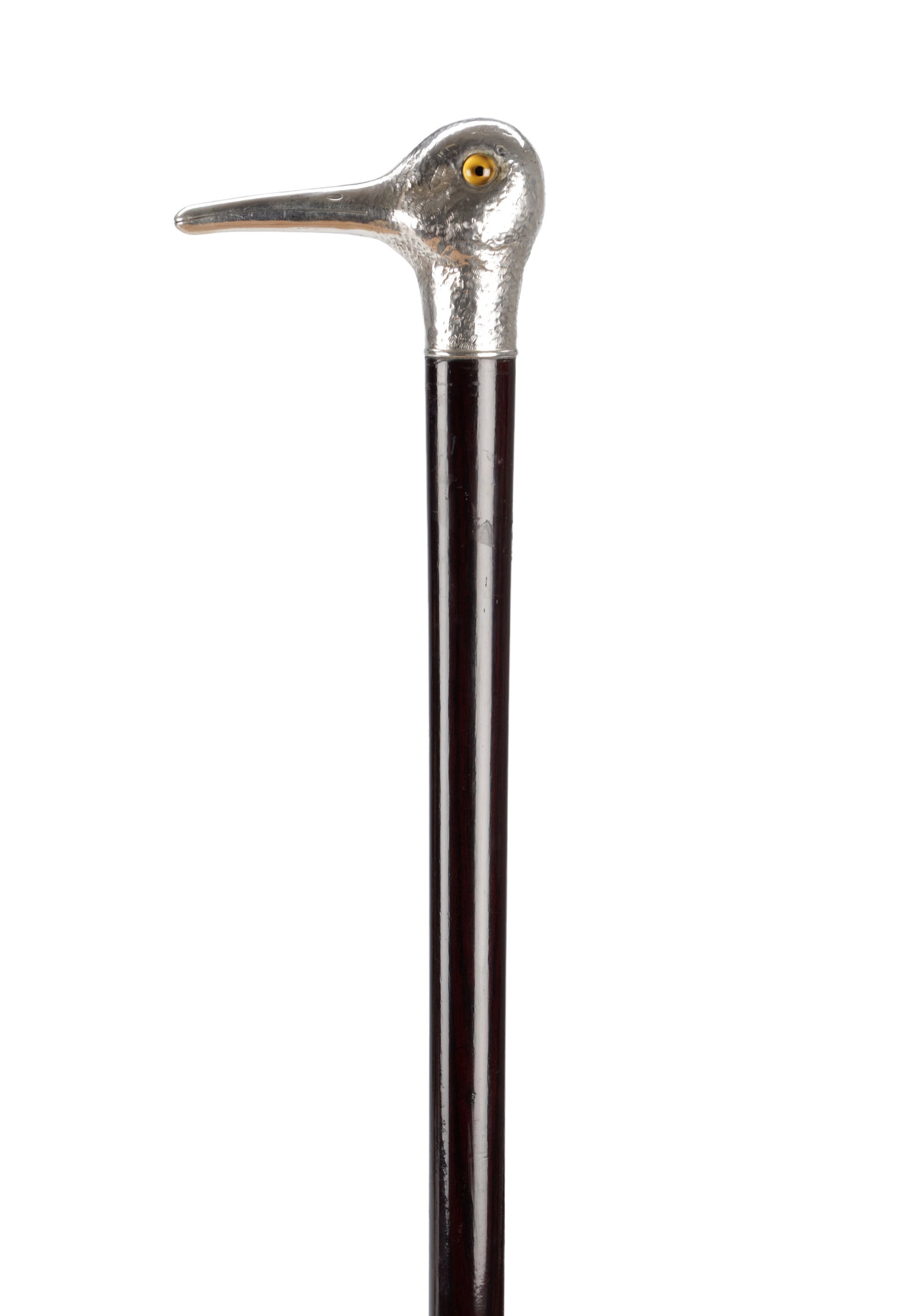 A FRENCH SILVER METAL MOUNTED WALKING STICK (1 of 6)