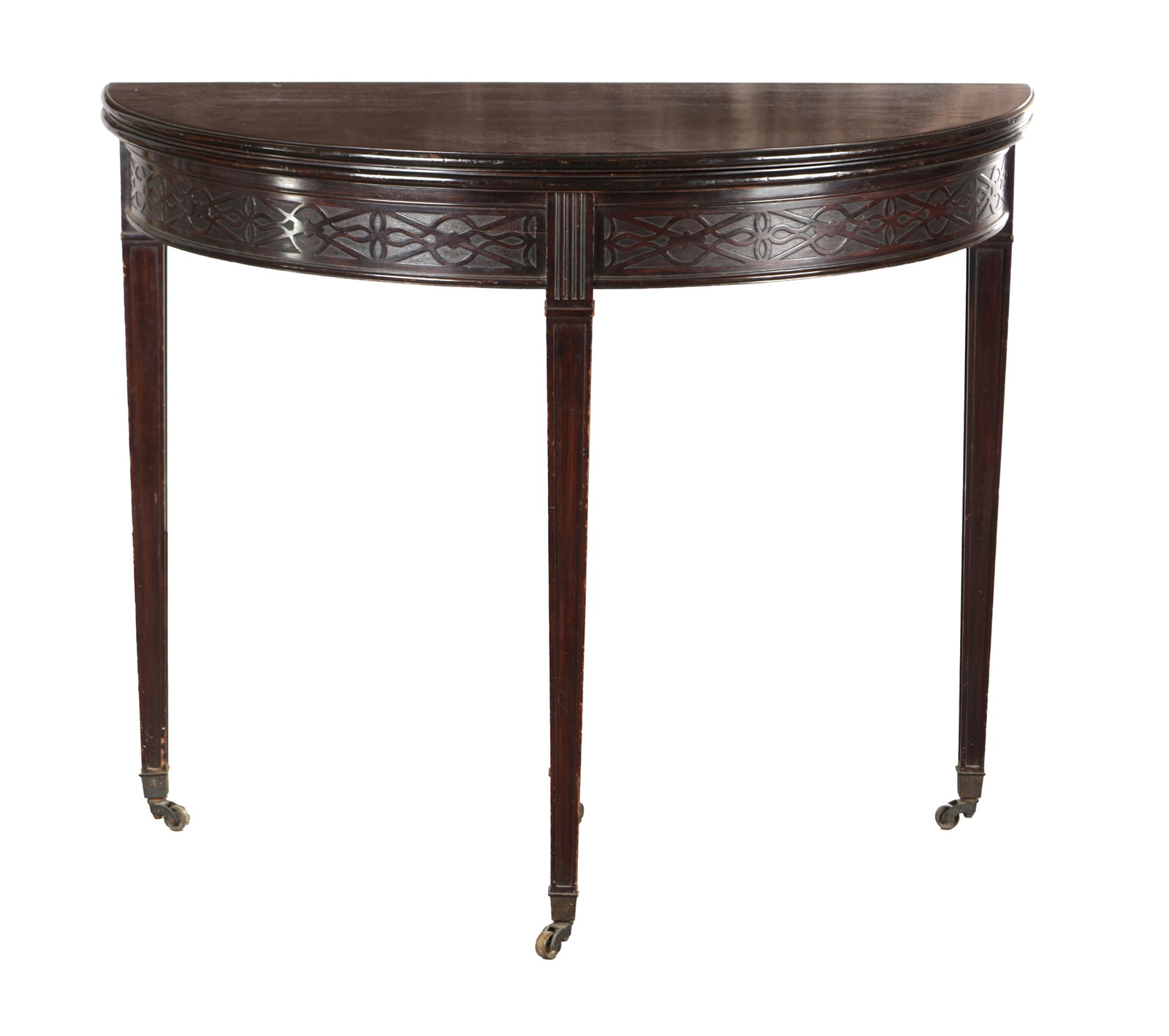 A 19TH CENTURY MAHOGANY CARD TABLE BY LAMB OF MANCHESTER (1 of 7)