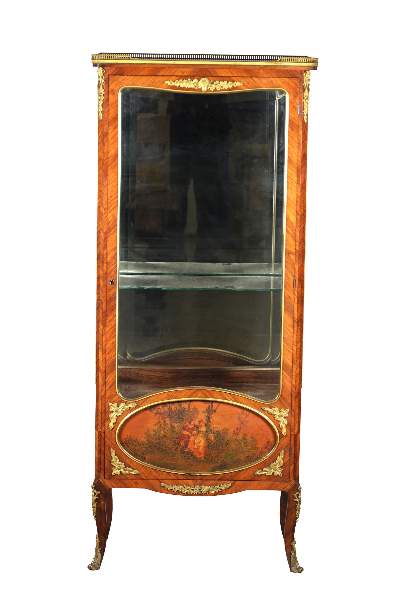 A 19TH CENTURY FRENCH ORMOLU MOUNTED KINGWOOD VITRENE (1 of 10)
