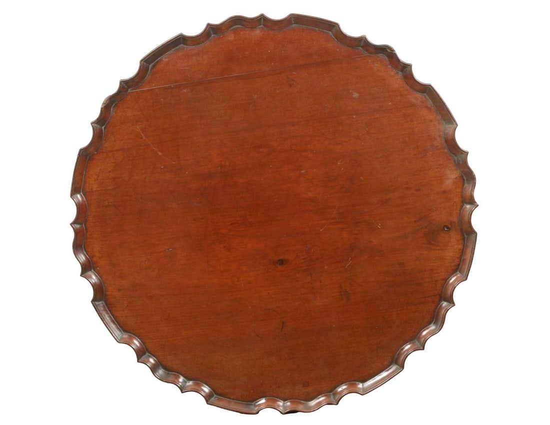 A LARGE GEORGE III MAHOGANY CIRCULAR TRAY (1 of 7)