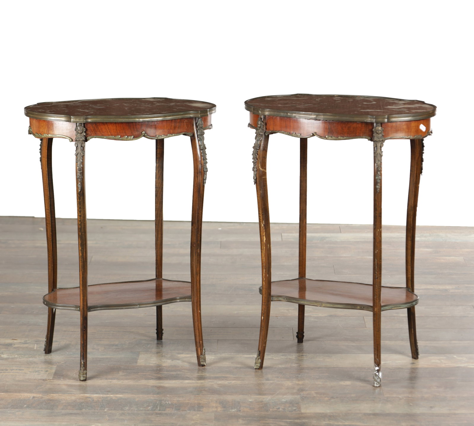 A PAIR OF 19TH CENTURY FRENCH KINGWOOD AND ORMOLU MOUNTED SIDE TABLES (1 of 8)