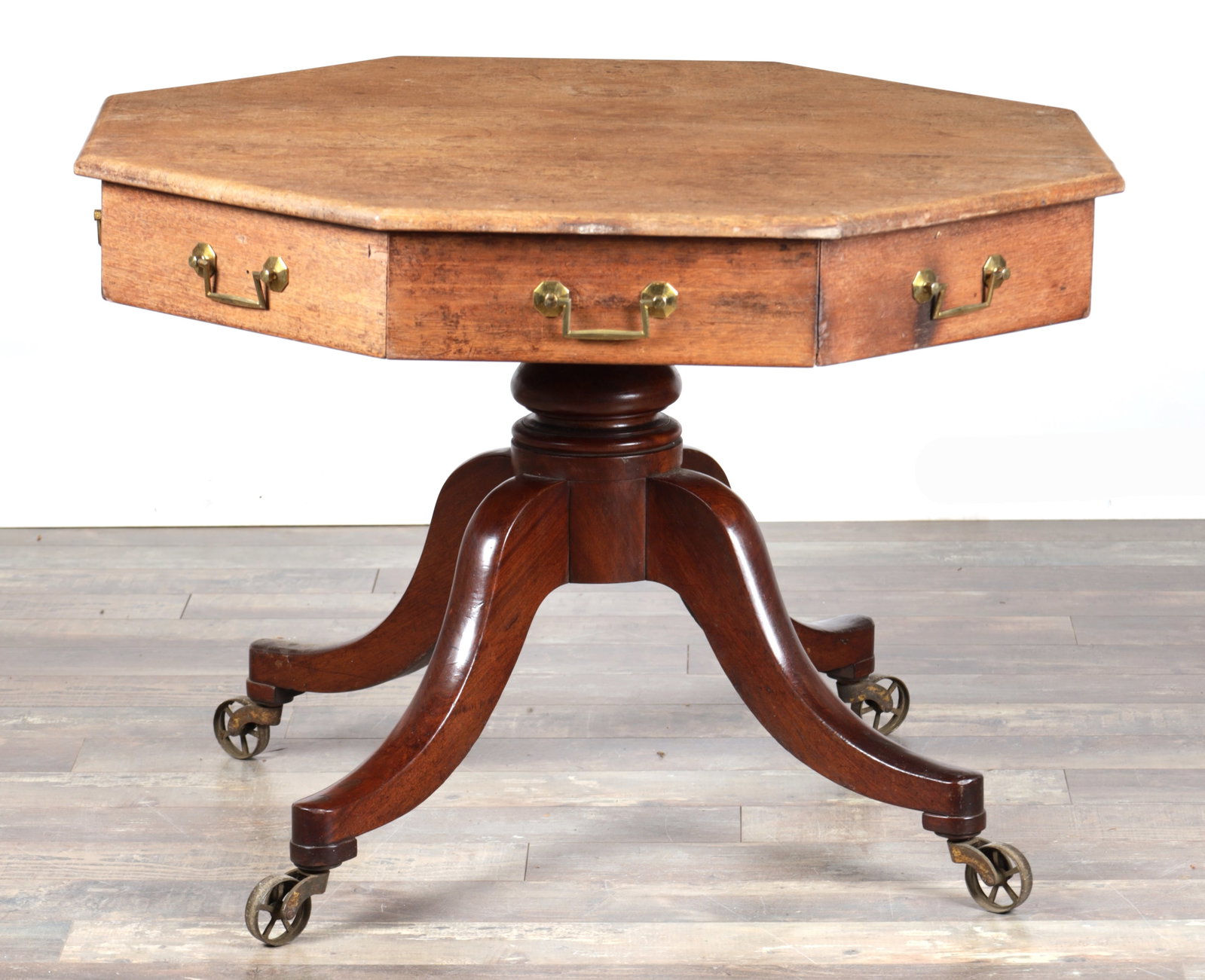 GILLOWS A REGENCY COUNTRY HOUSE MAHOGANY DRUM TABLE (1 of 7)