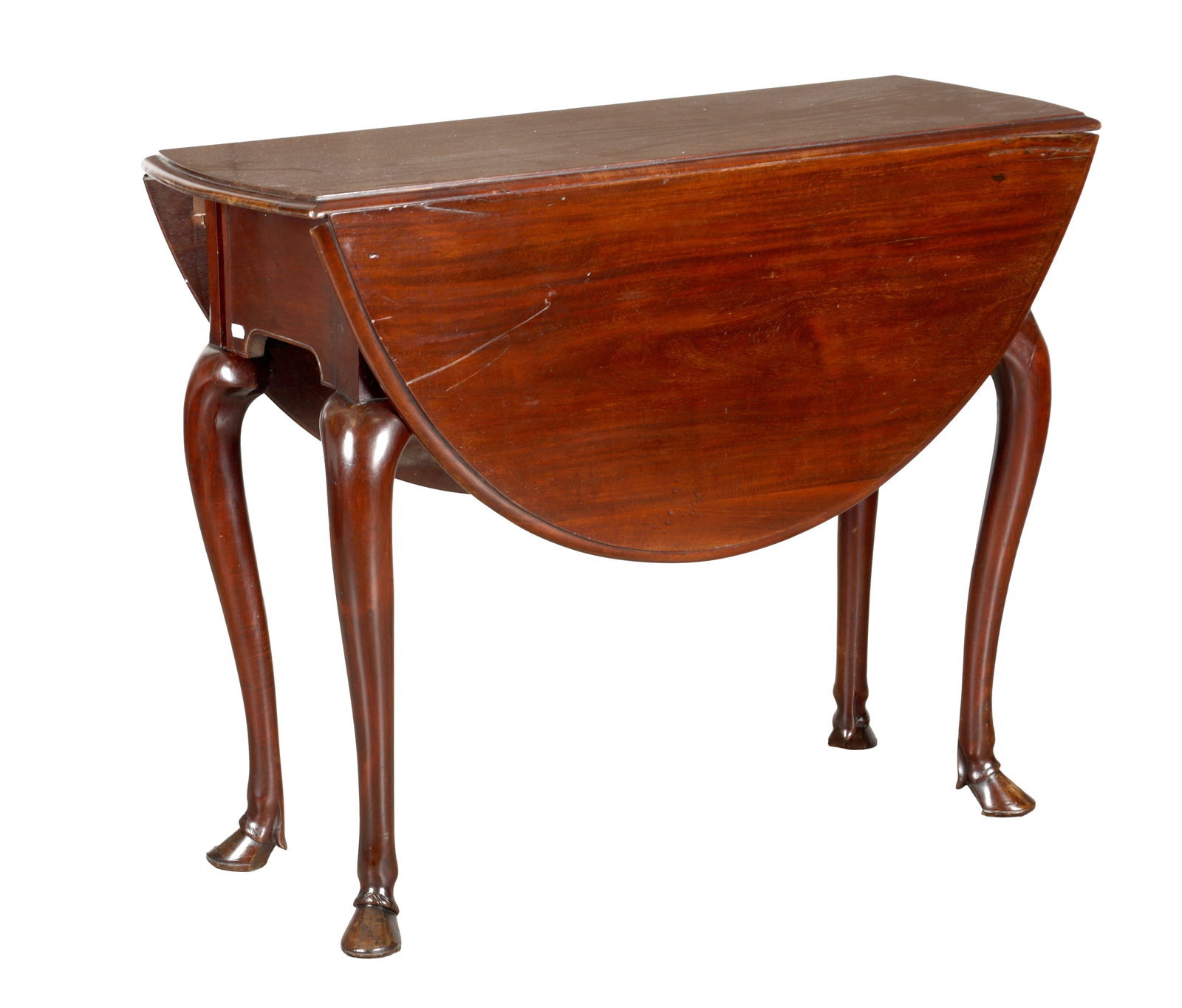 AN IRISH MAHOGANY DROP-LEAF SUPPER TABLE (1 of 5)