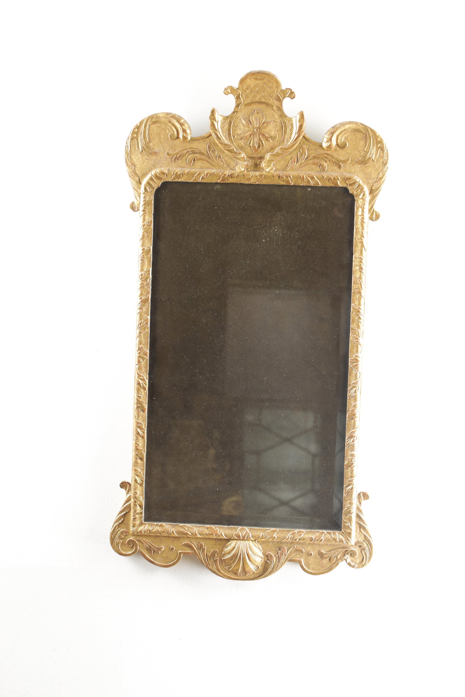 A GEORGIAN STYLE GILTWOOD CARVED GESSO MIRROR (1 of 8)