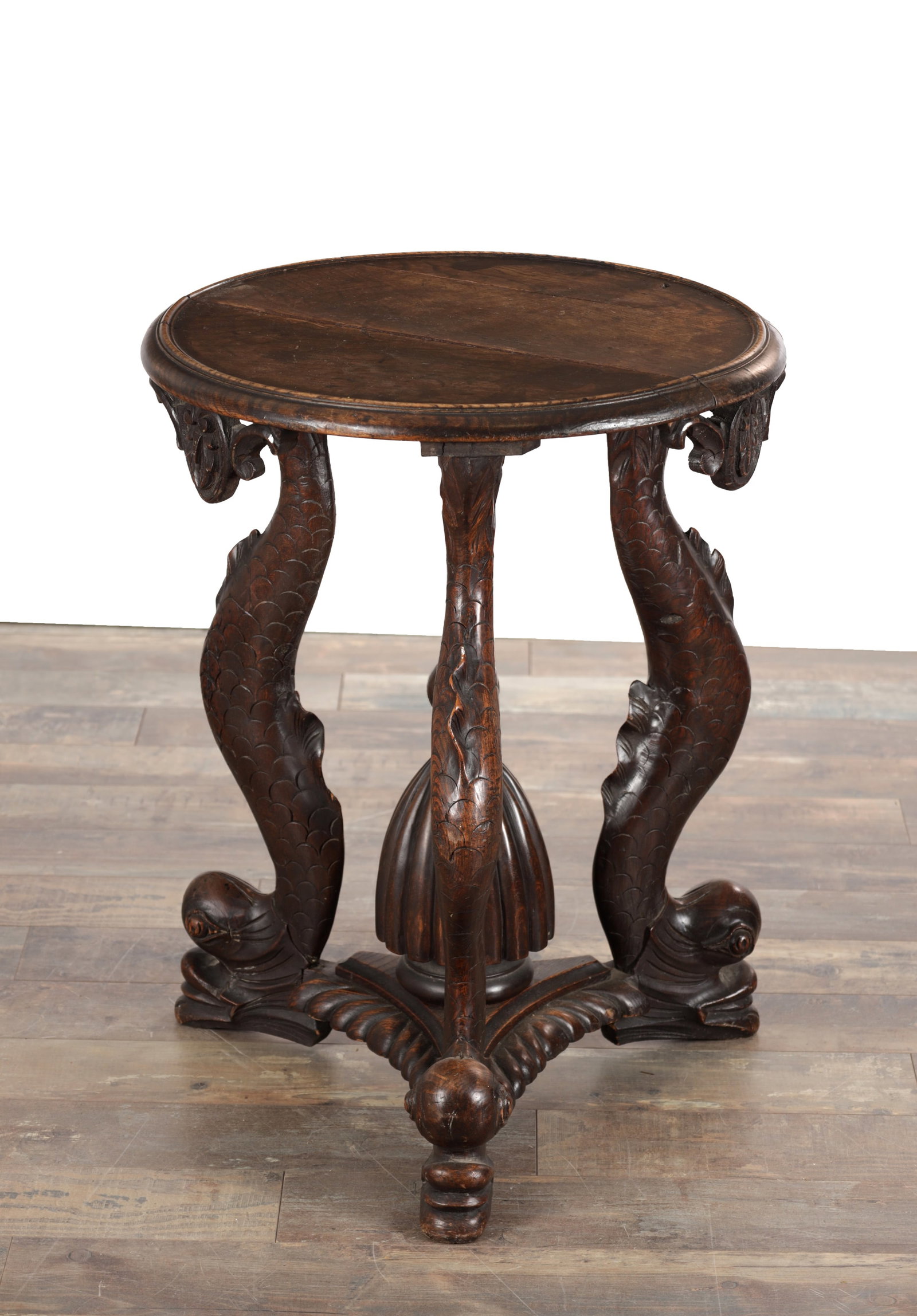A REGENCY POLLARD OAK OCCASIONAL TABLE (1 of 5)