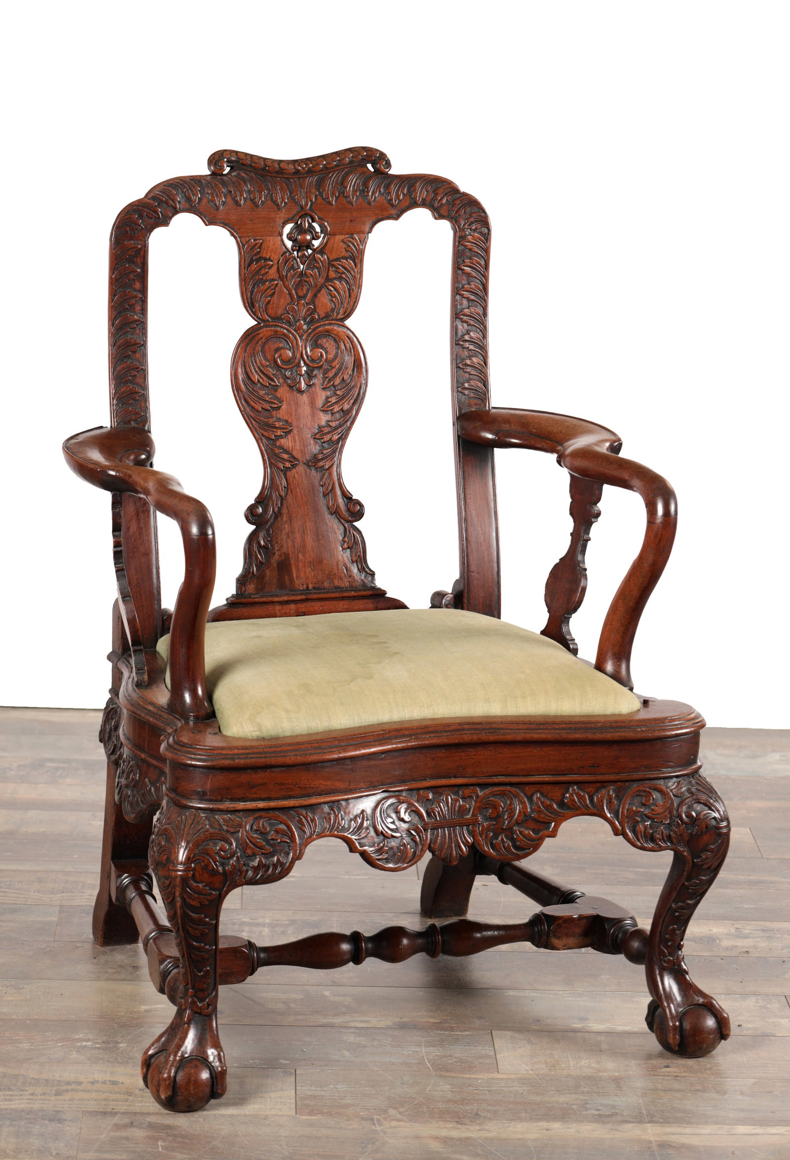 AN 18TH CENTURY EAST INDIA COMPANY EXOTIC HARDWOOD ARMCHAIR (1 of 7)