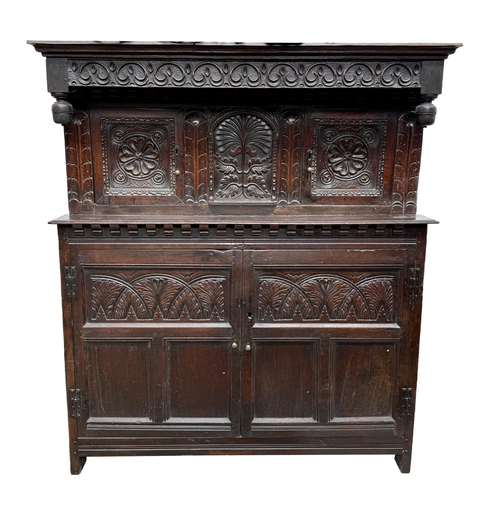 A 17TH CENTURY ENGLISH OAK COURT CUPBOARD (1 of 1)