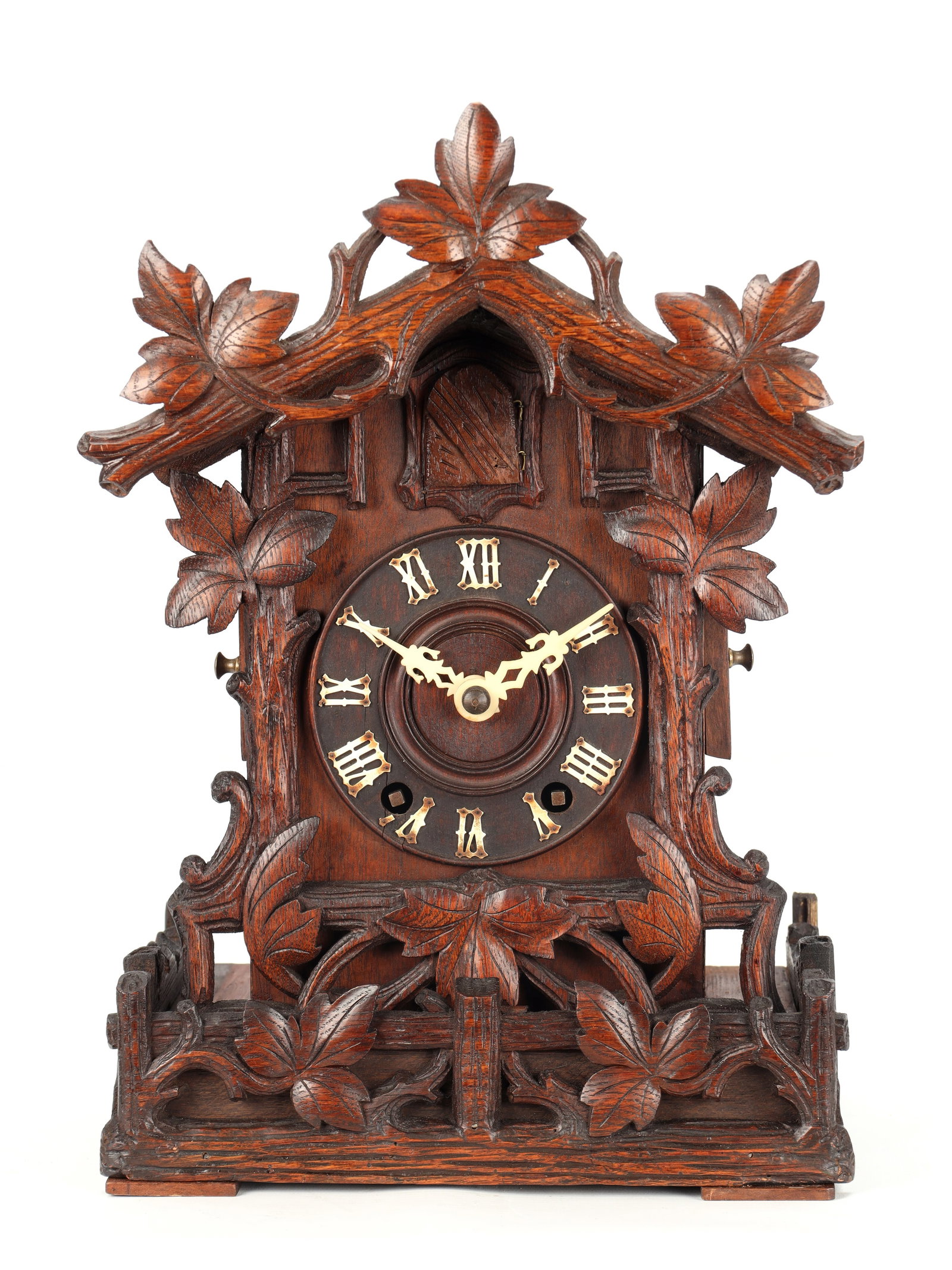 A LATE 19TH CENTURY BLACK FOREST CARVED WOOD CUCKOO CLOCK (1 of 13)
