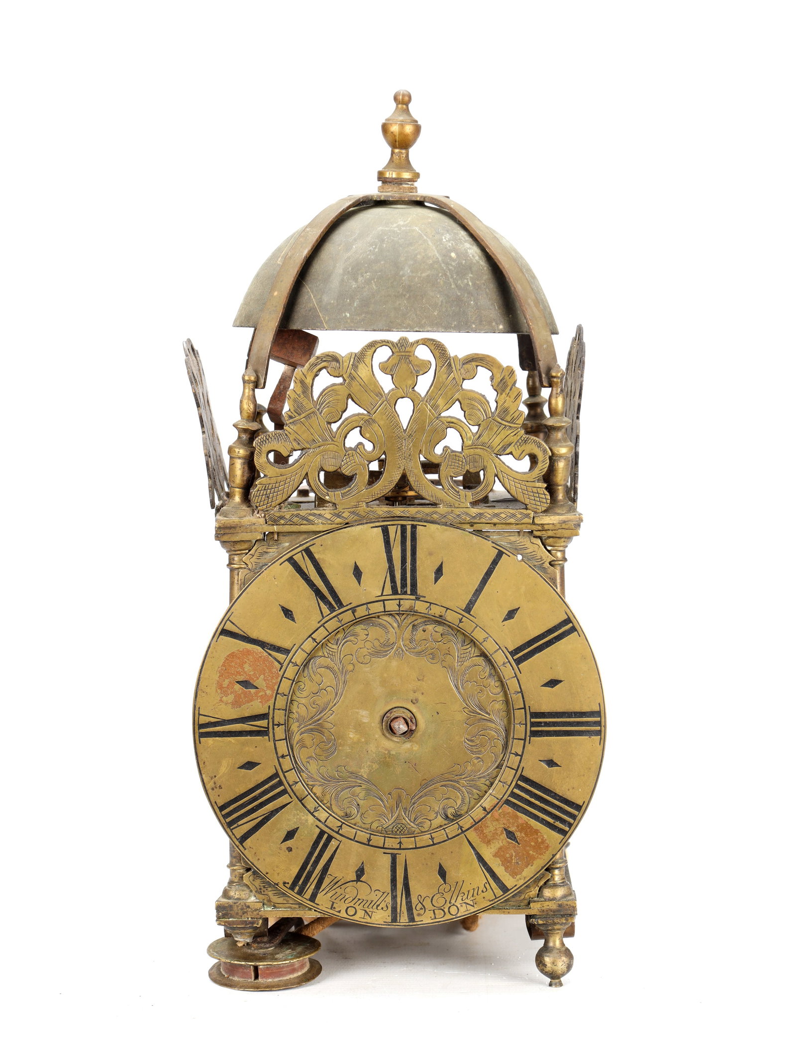 WINDMILLS AND ELKINS, LONDON. A LATE 17TH CENTURY VERGE LANTERN CLOCK (1 of 8)
